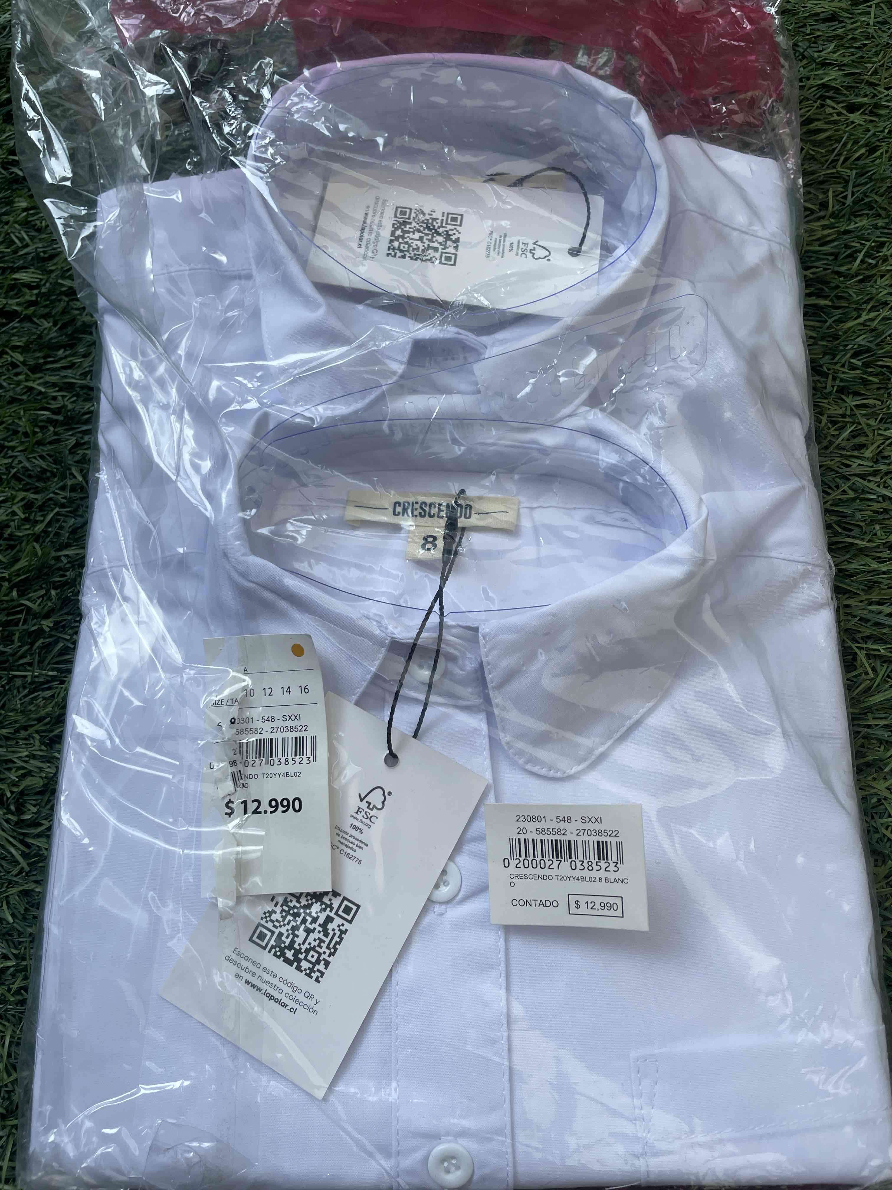 Blusas blanca manga larga nueva - miniatura 3