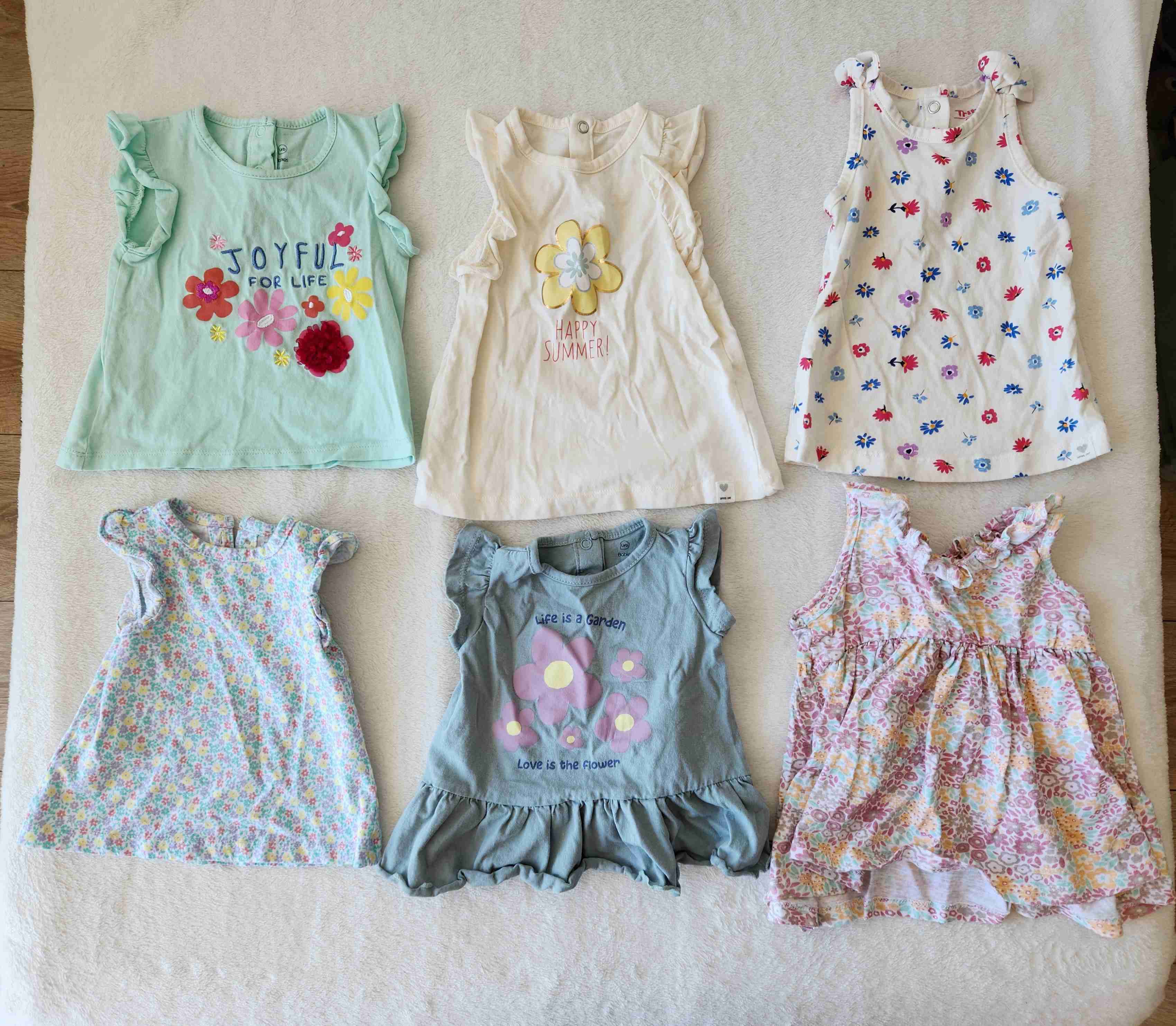 Pack 6 poleras 9 meses