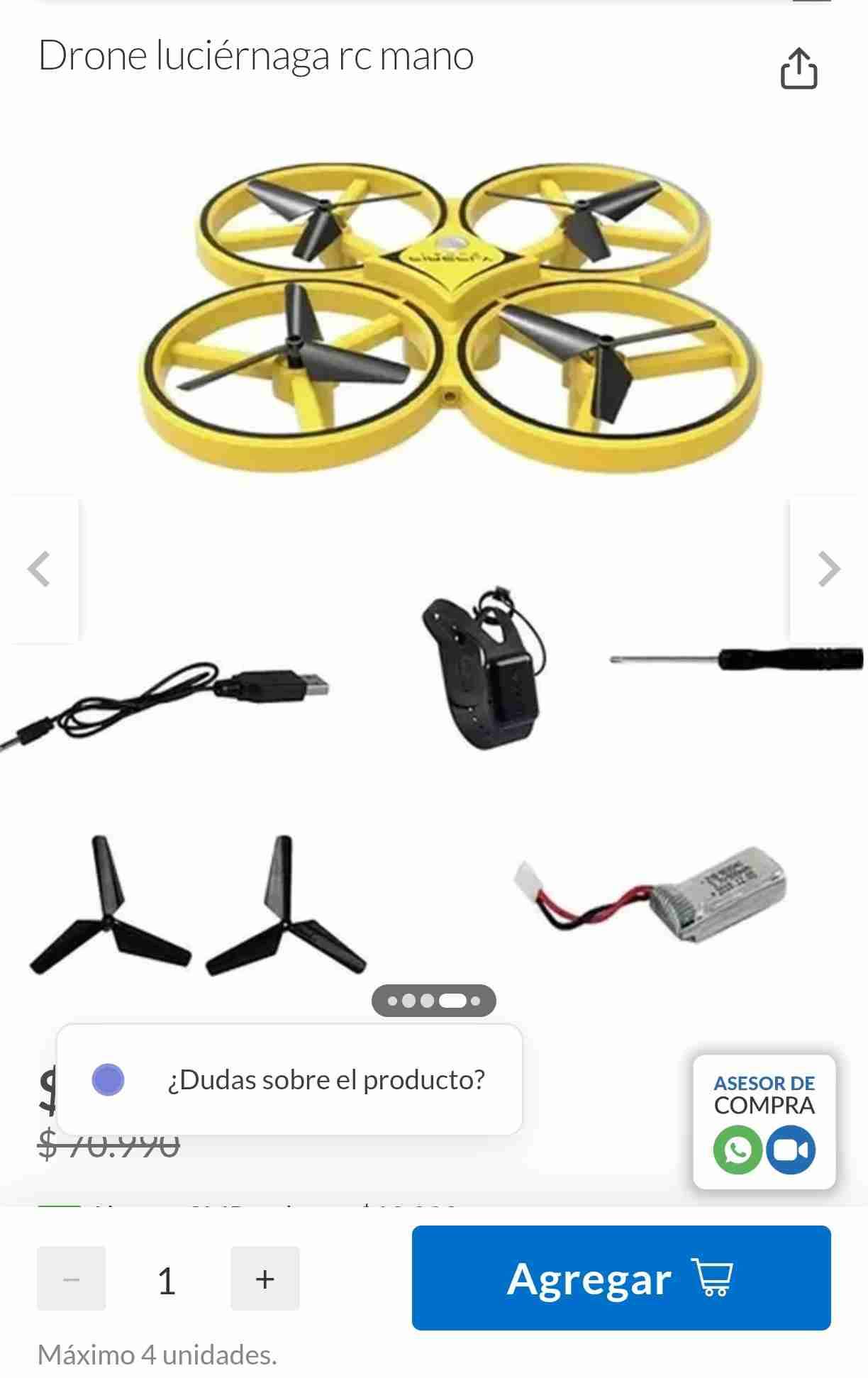 Drone lúminico modelo luciérnaga - miniatura 2