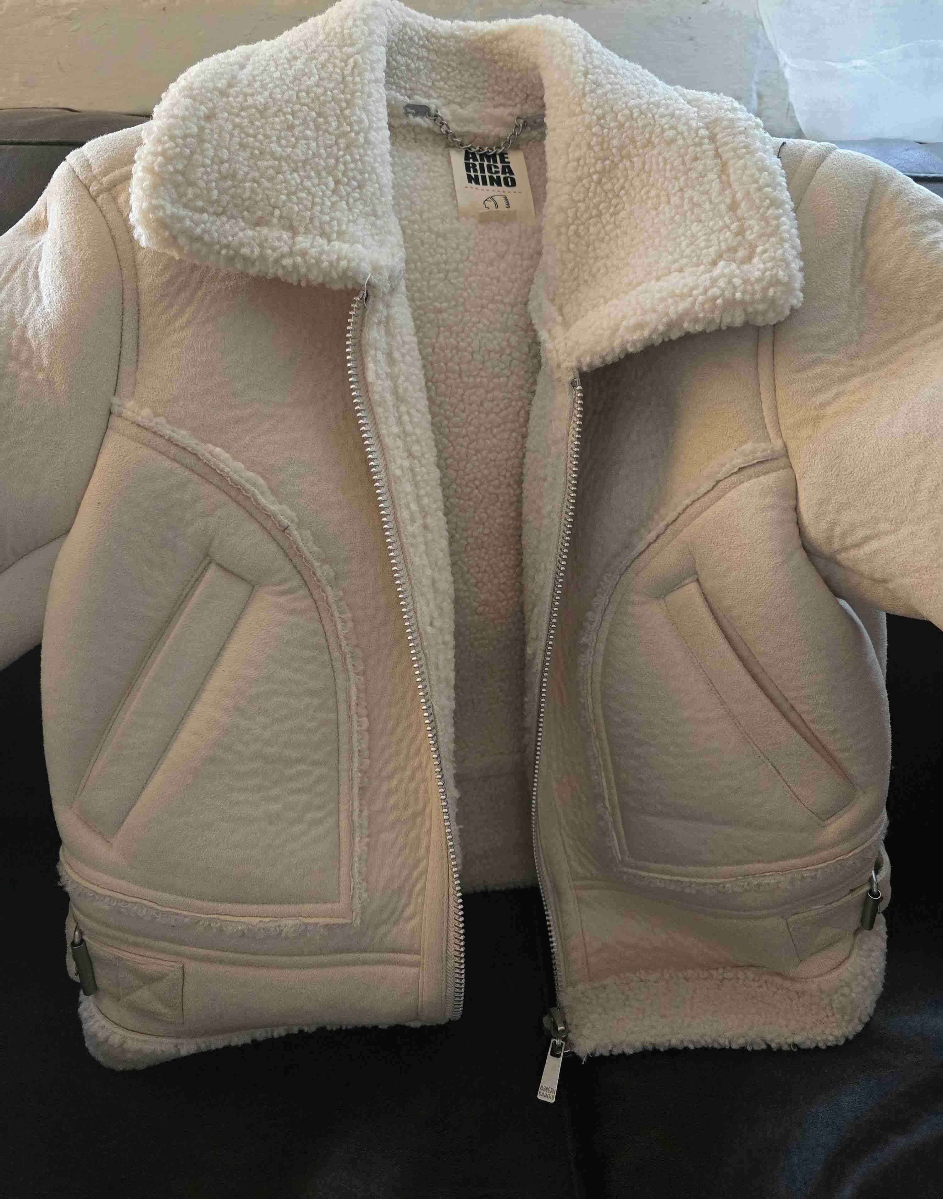 Chaqueta Americanino tipo gamuda beige - miniatura 2