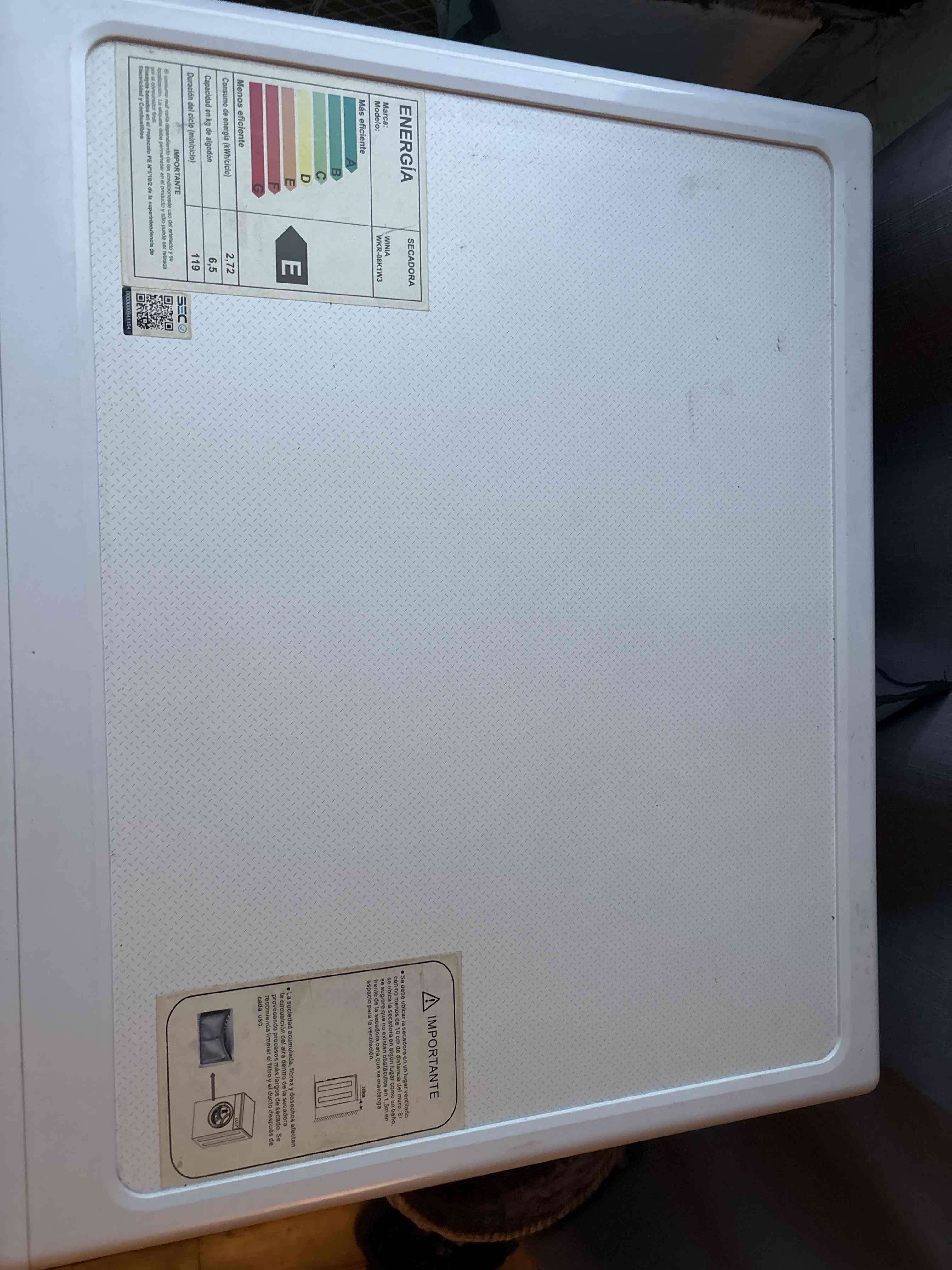 Secadora Winia 8kg Smart - miniatura 3