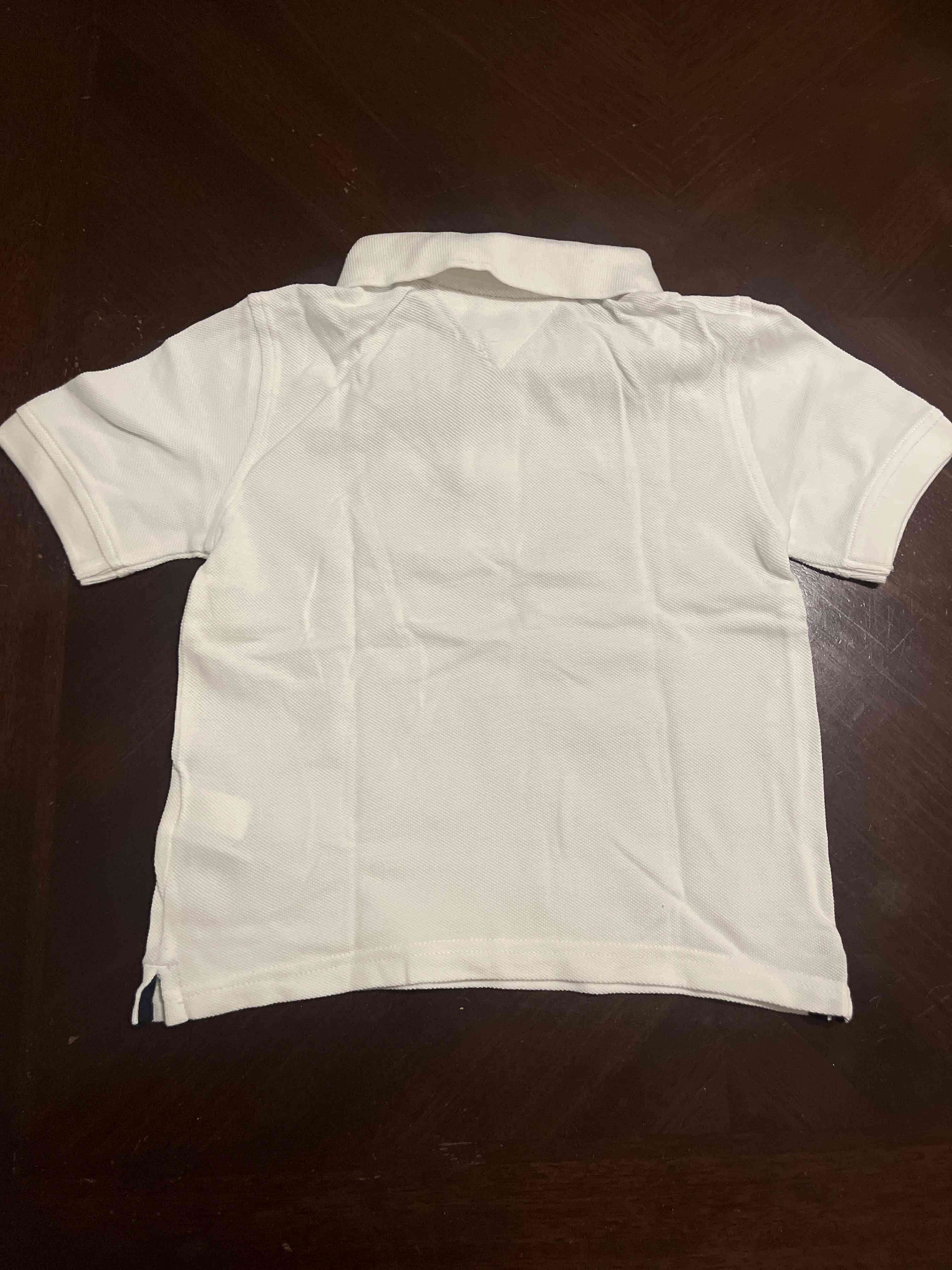 Polera polo blanca para niños Tommy - miniatura 3