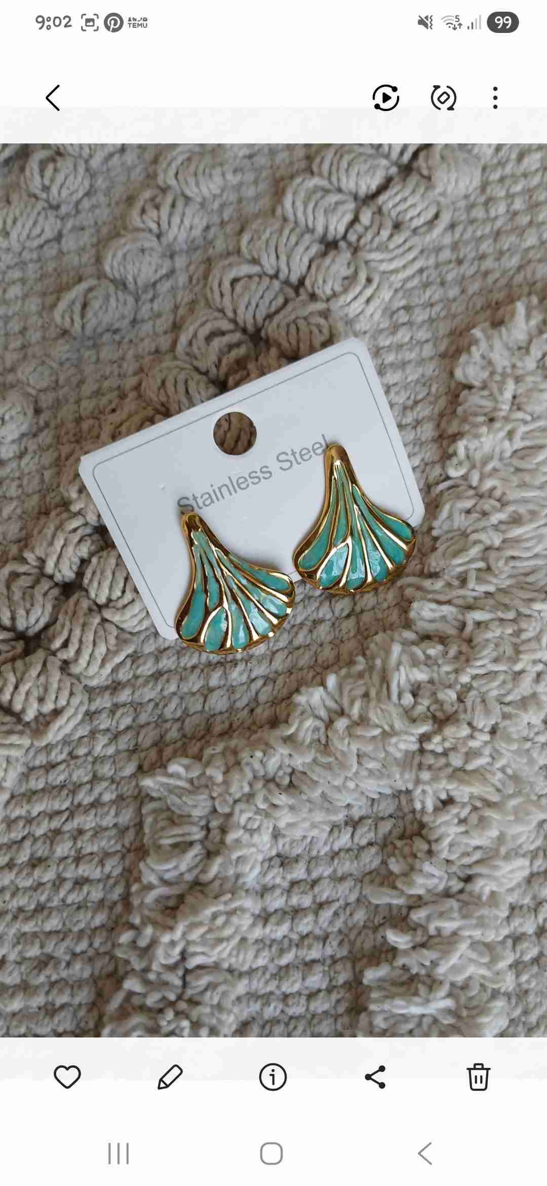 Aros de acero inoxidable dorados - miniatura 2