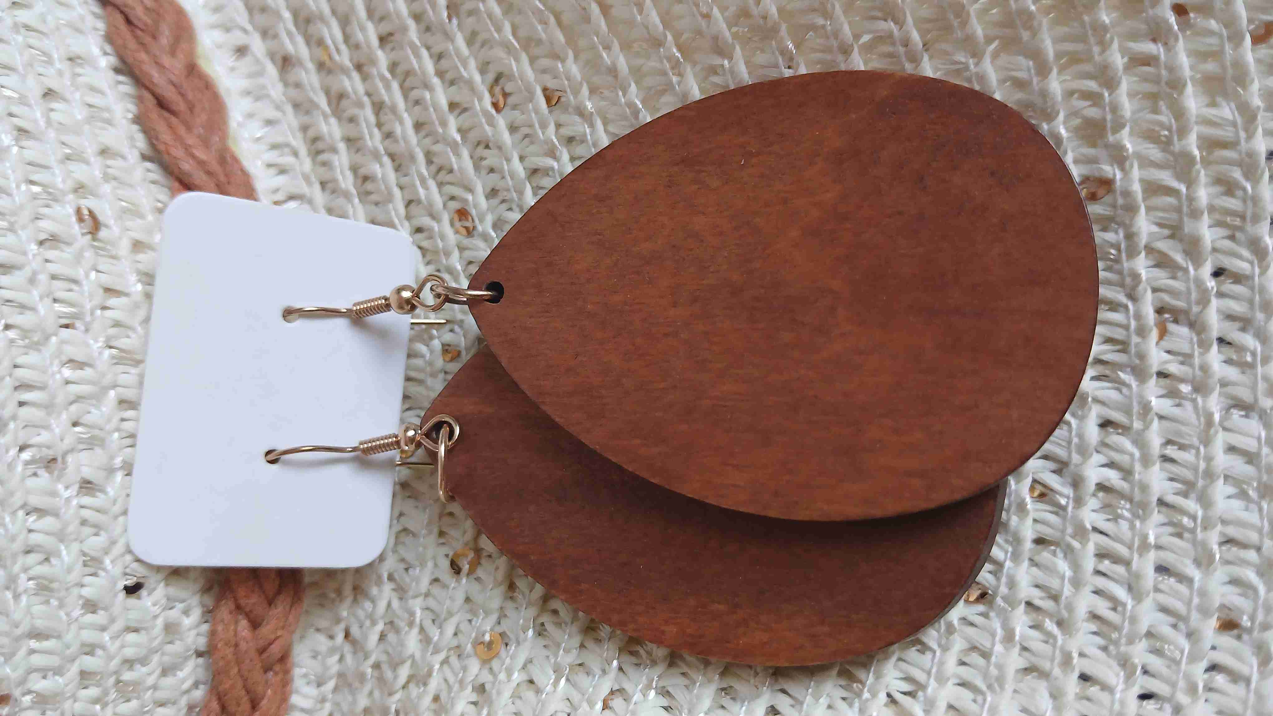 Aros colgantes de madera - miniatura 2