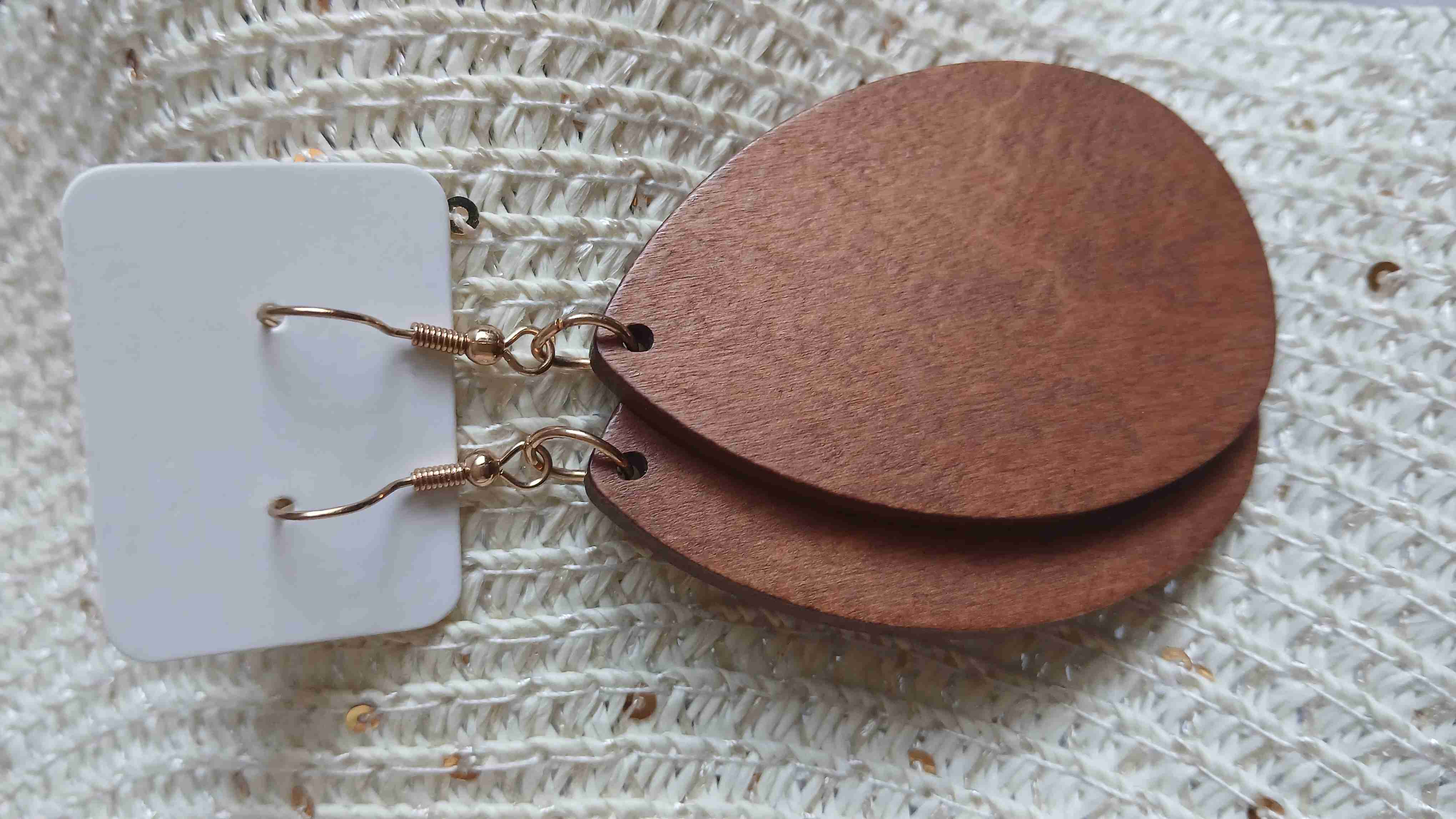 Aros colgantes de madera - miniatura 3