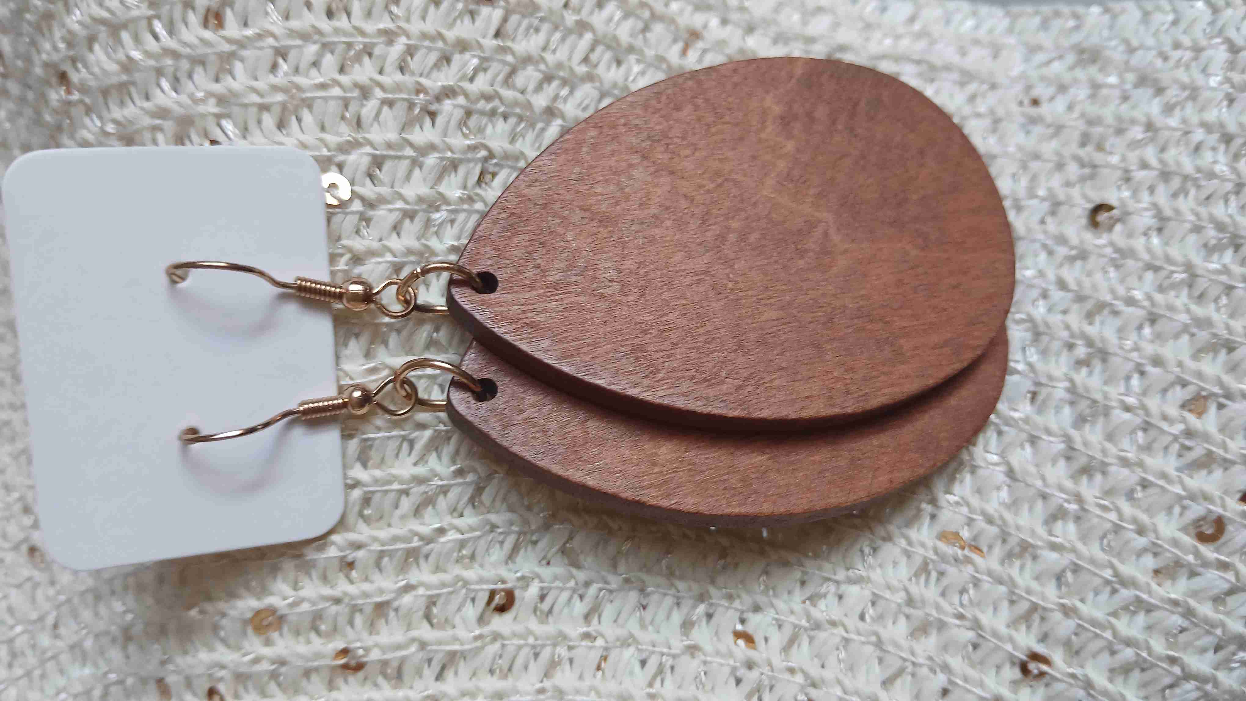 Aros colgantes de madera - miniatura 5