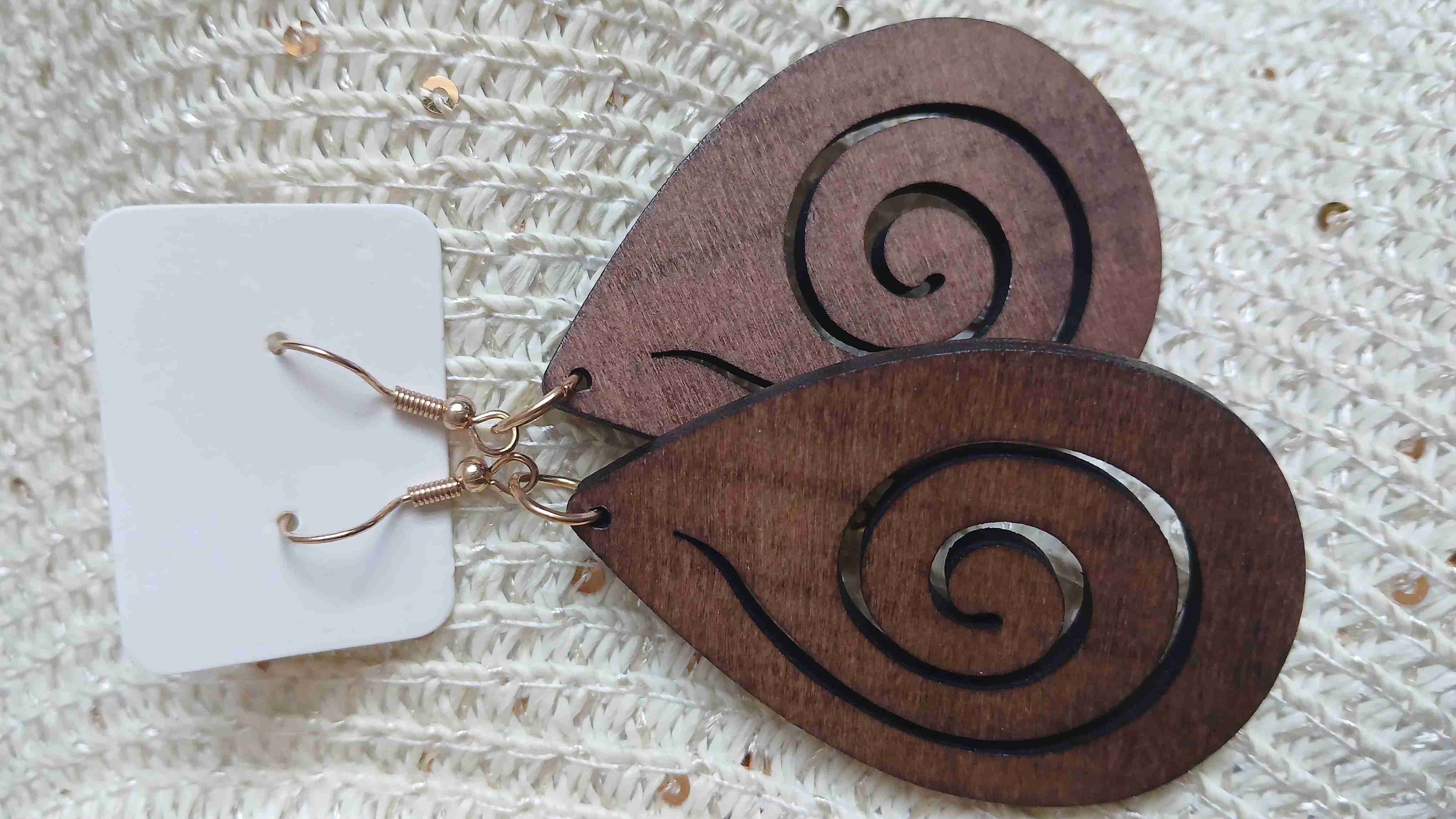 Aros de madera diseño espiral - miniatura 2