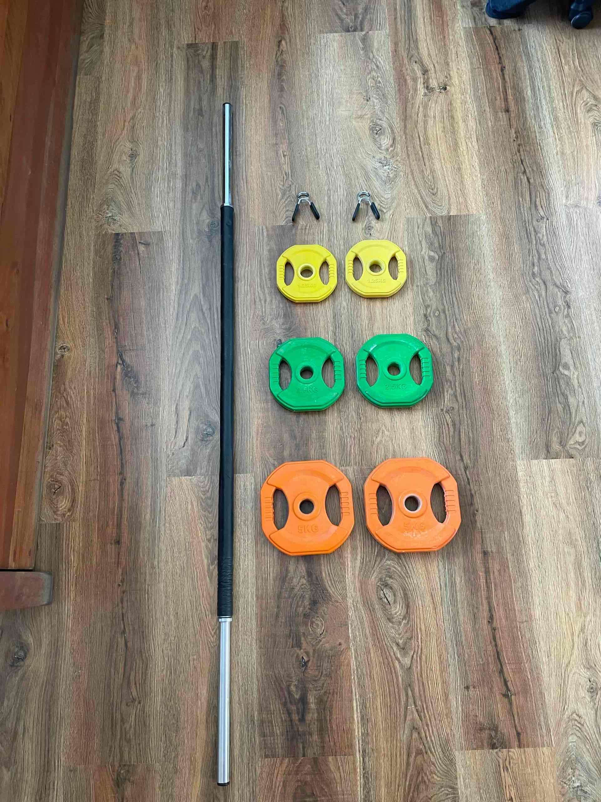 Kit barra pesas 20 kg