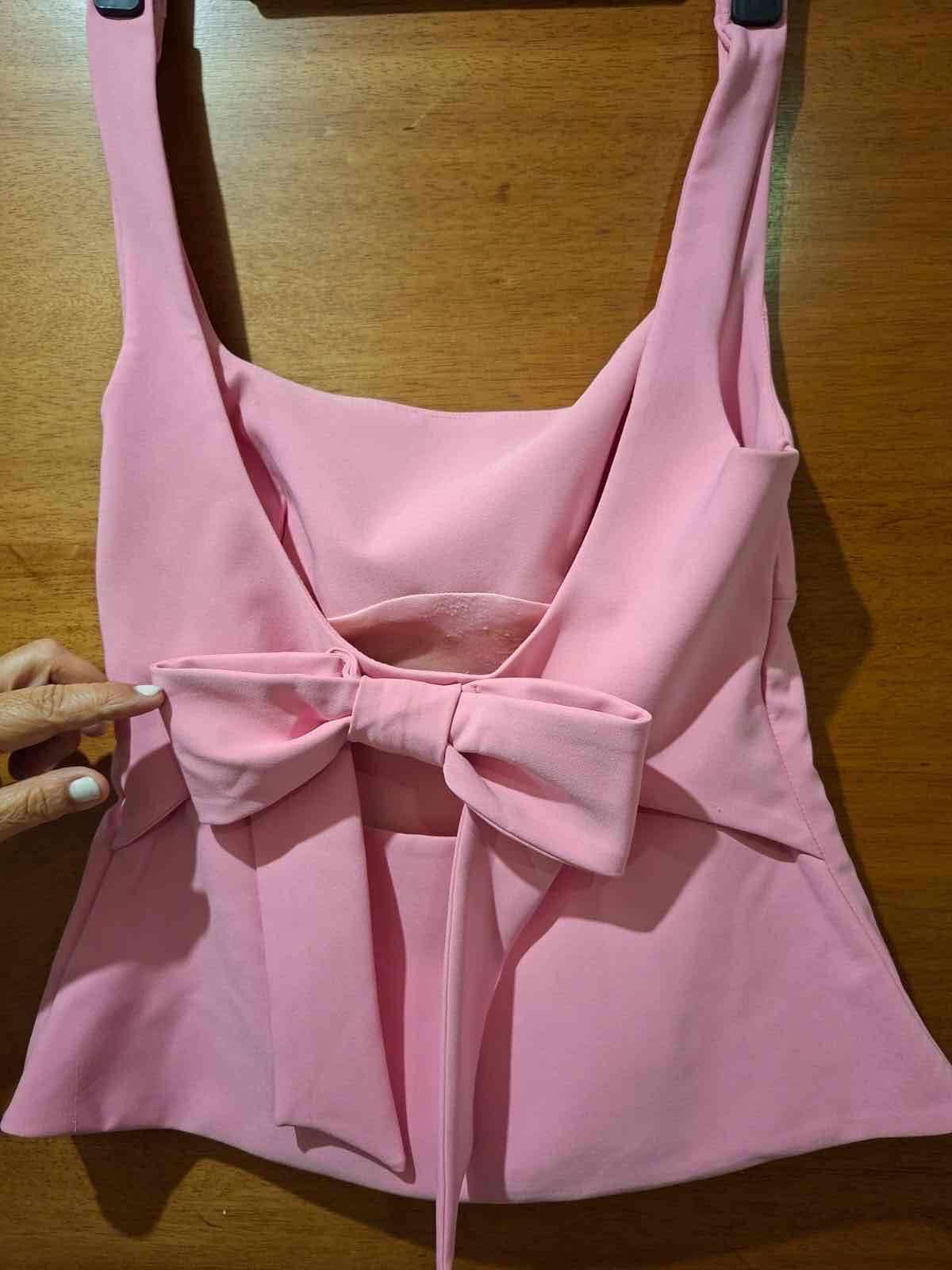 Top sin mangas rosa - miniatura 4