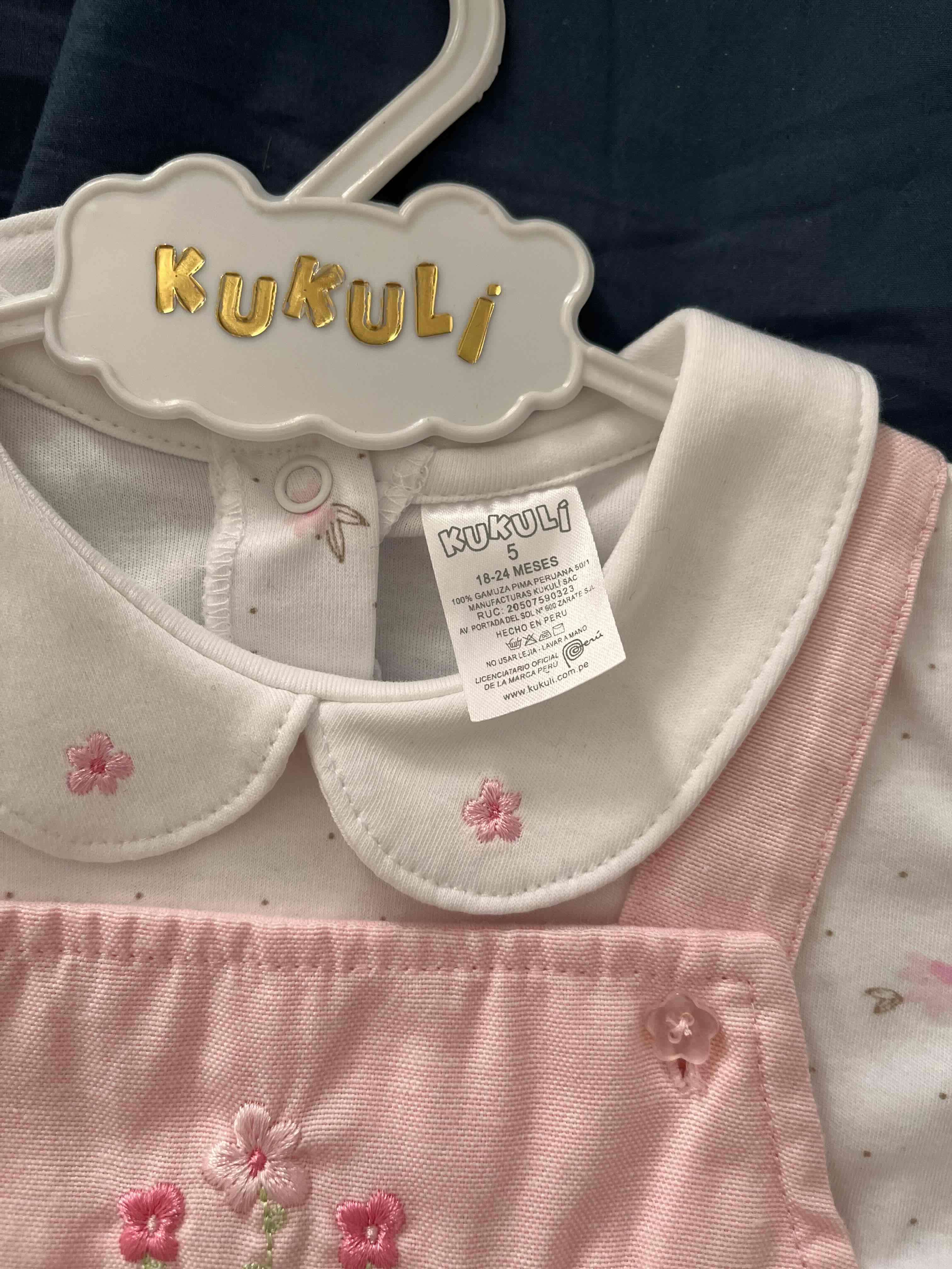 Vestido bebé rosado c/body - miniatura 2