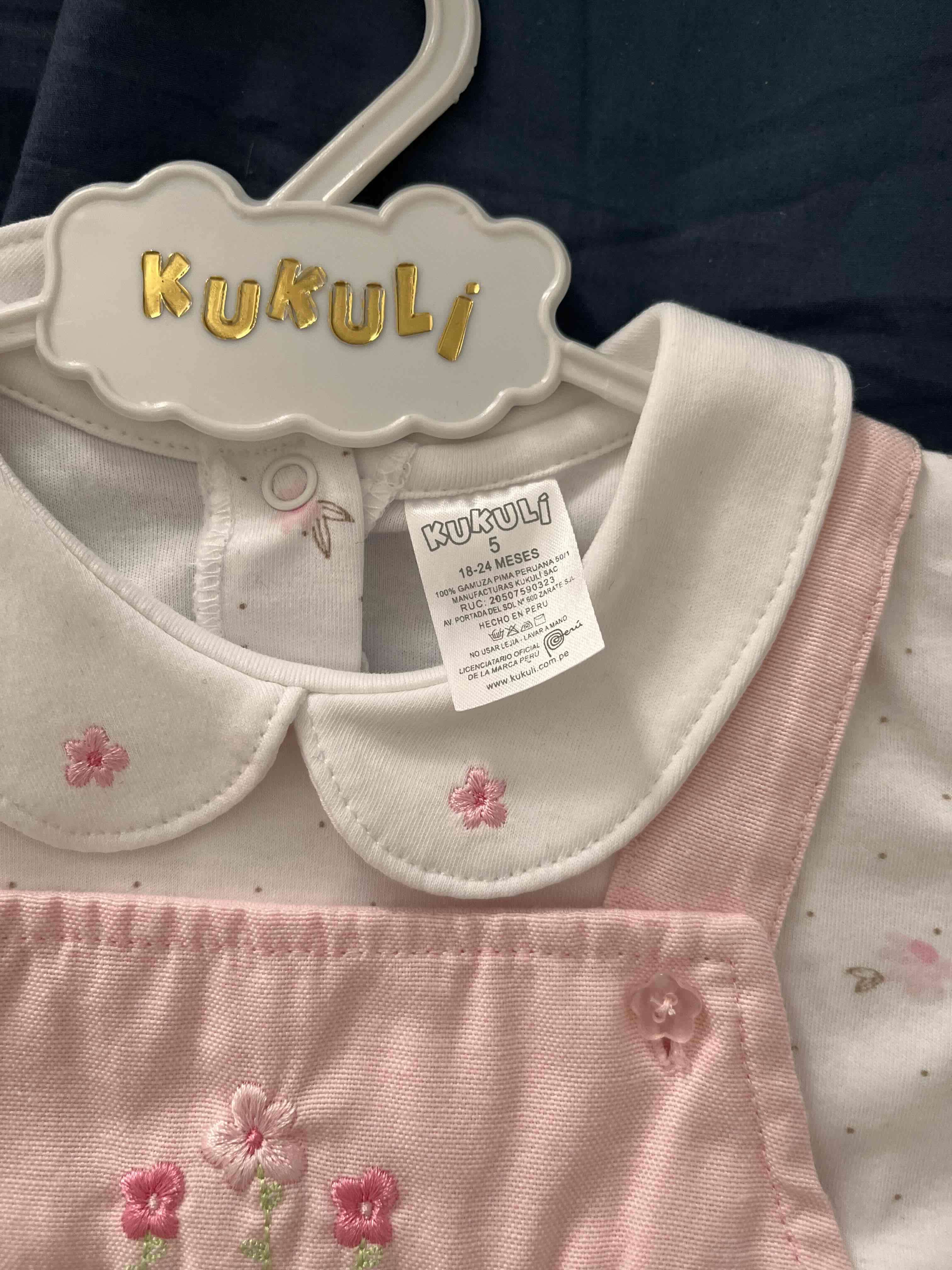 Vestido bebé rosado c/body - miniatura 3