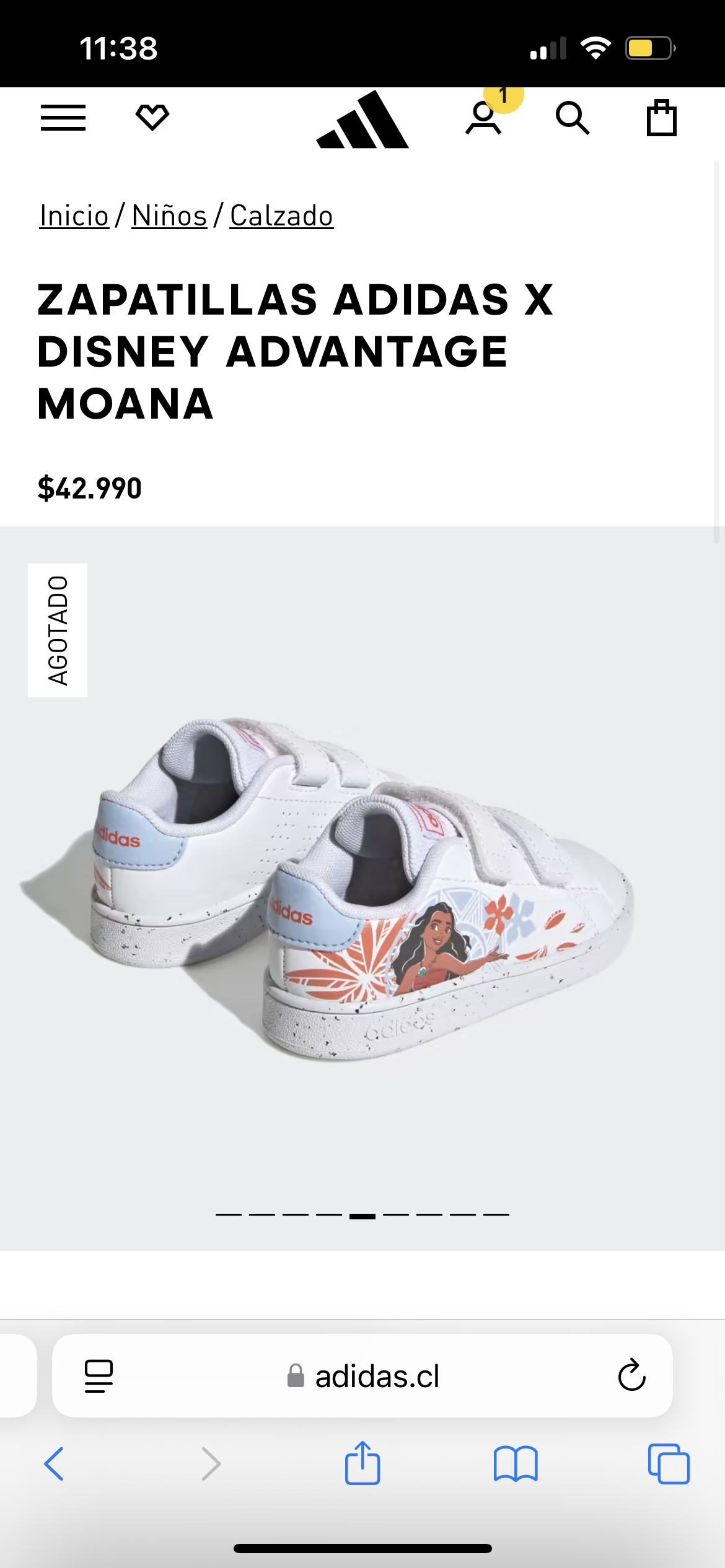 Zapatillas blancas Adidas para niño - miniatura 5