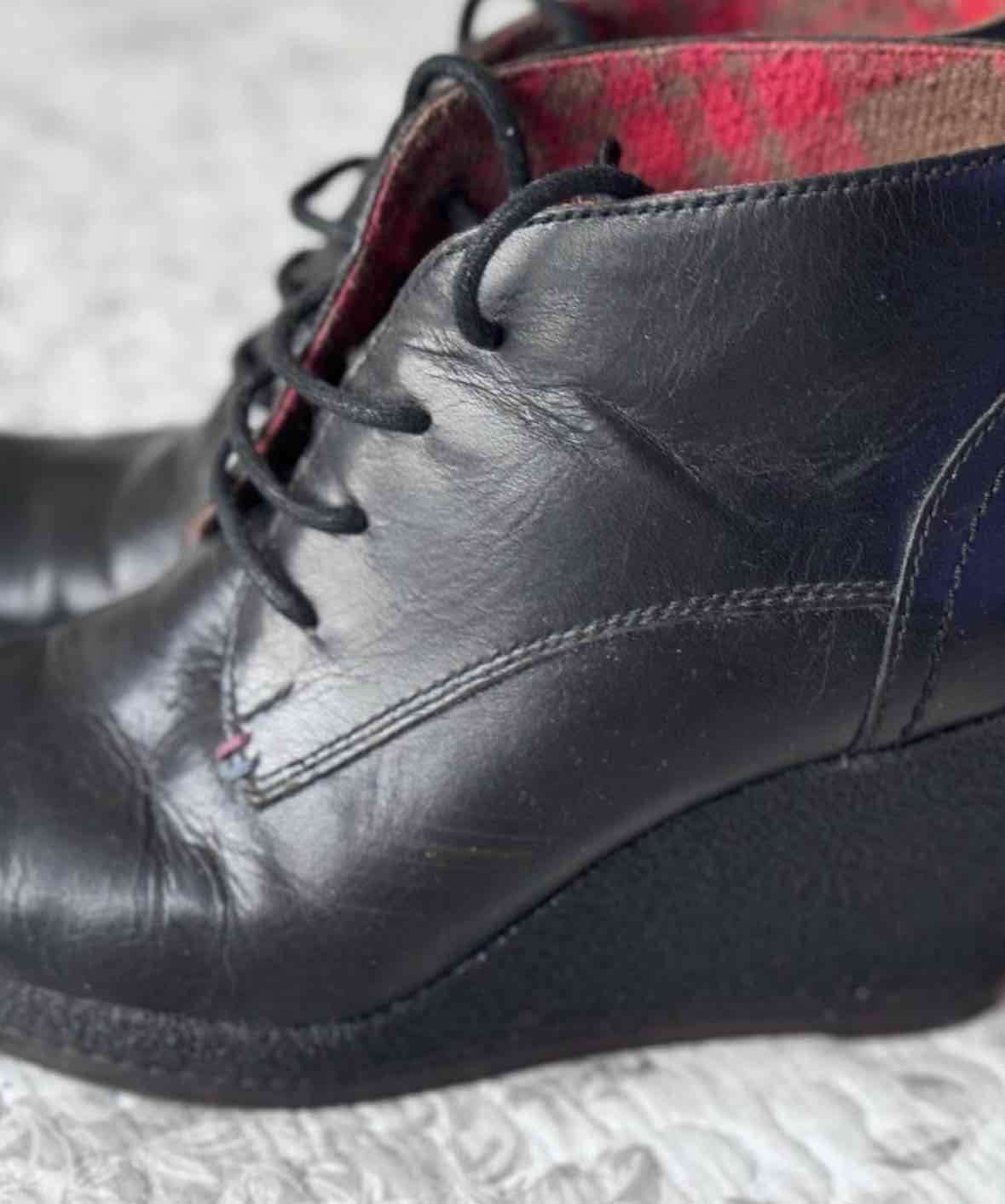 Botines negros de cuero