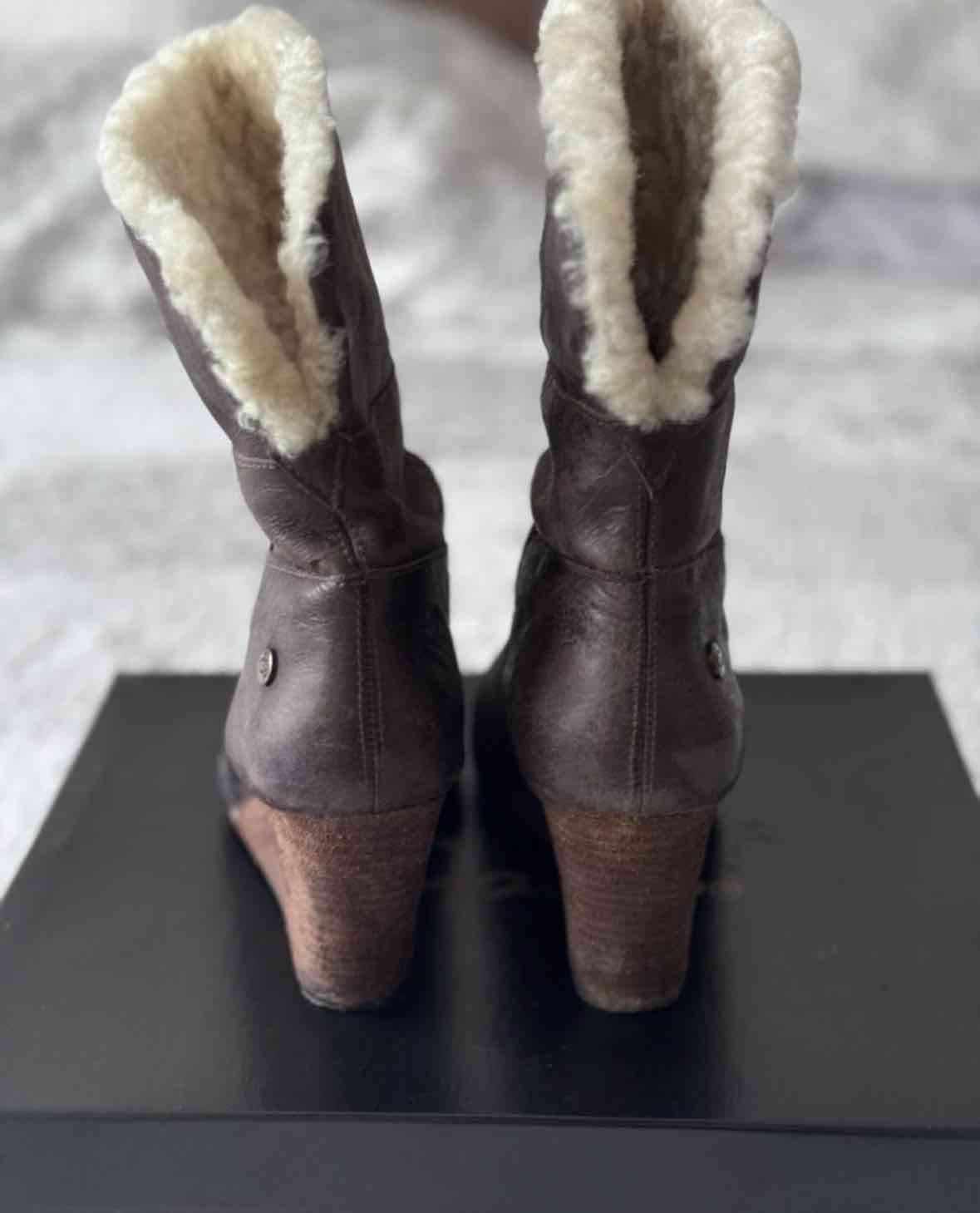 Botines marrones con taco - miniatura 3