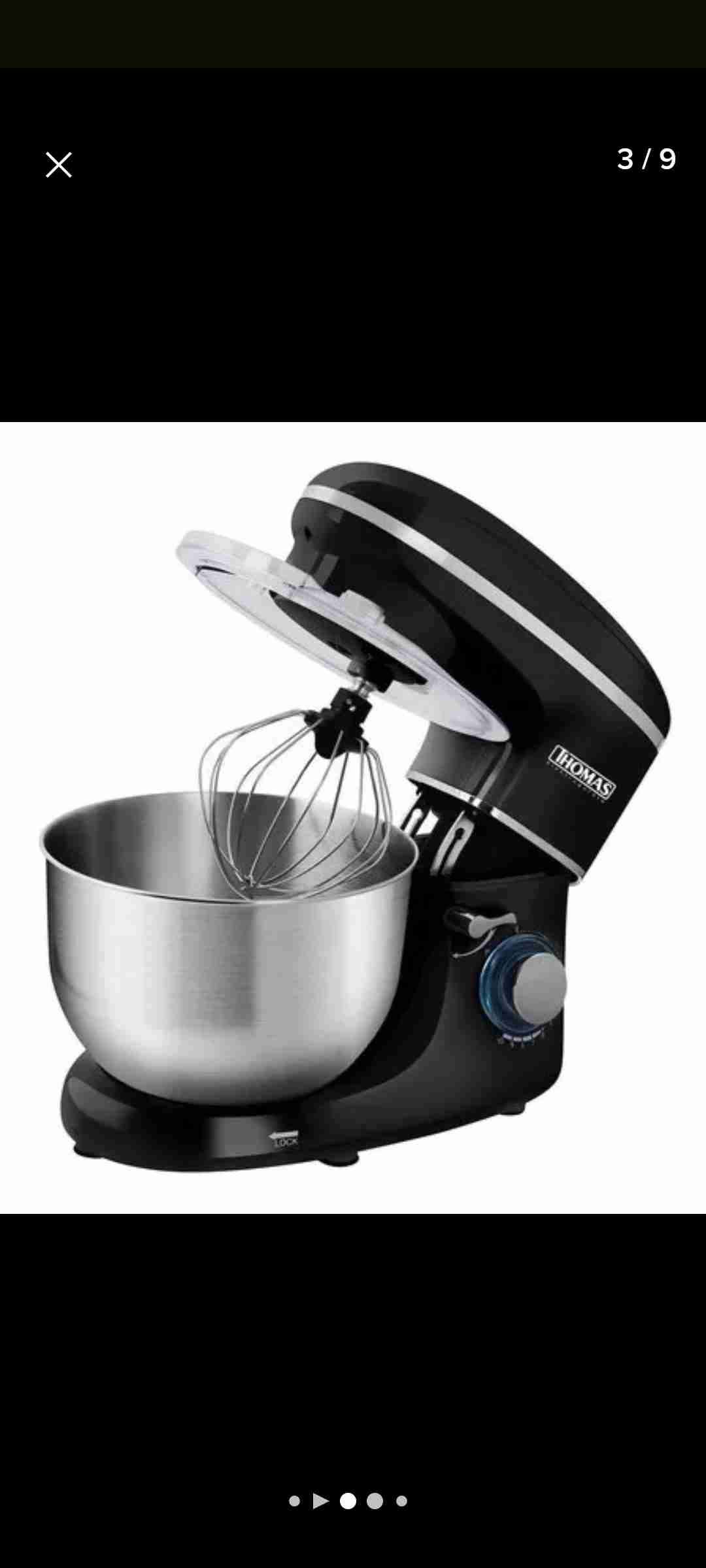 Batidora de pedestal Thomas negra