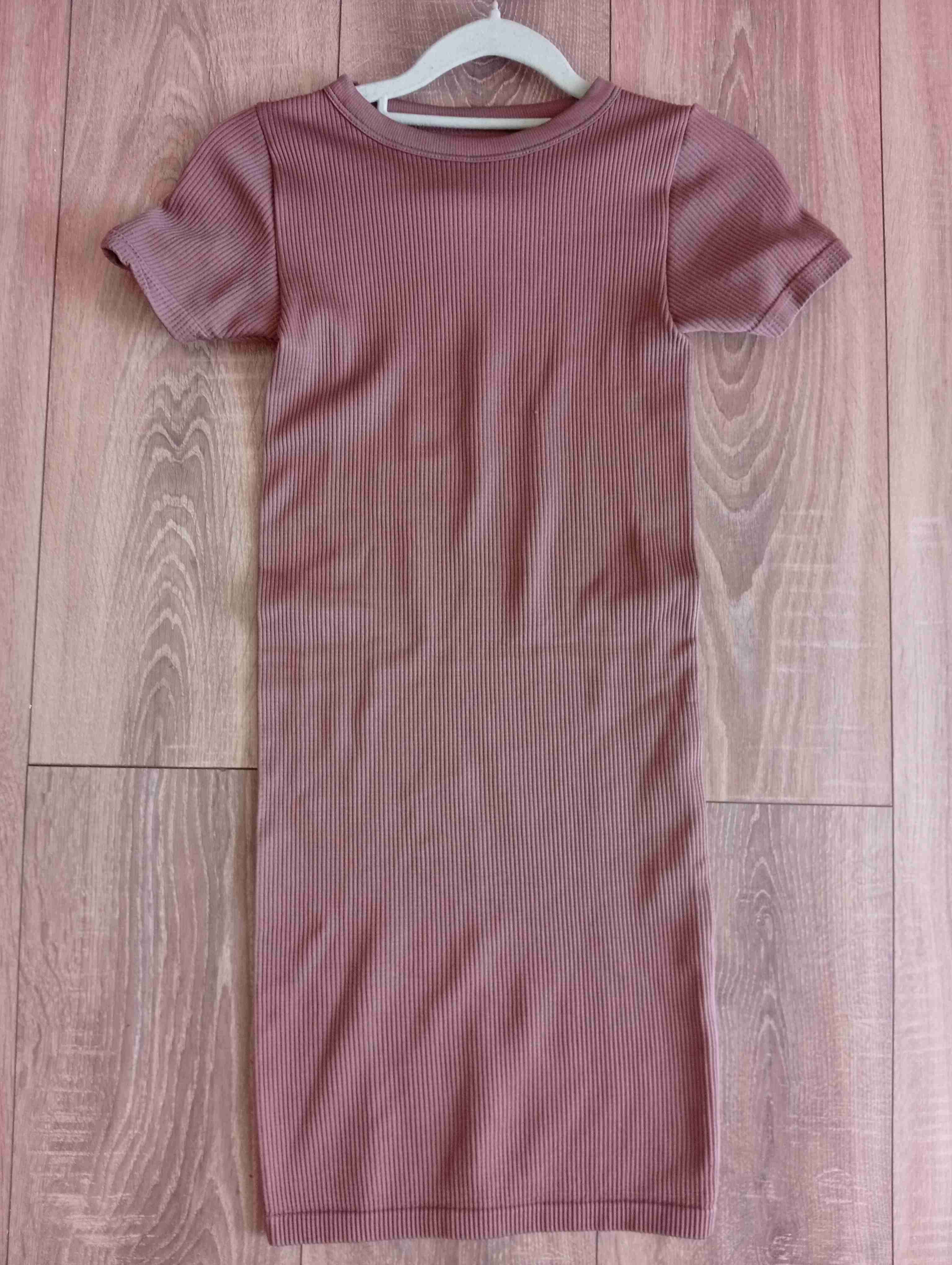 Vestido marrón tela rib