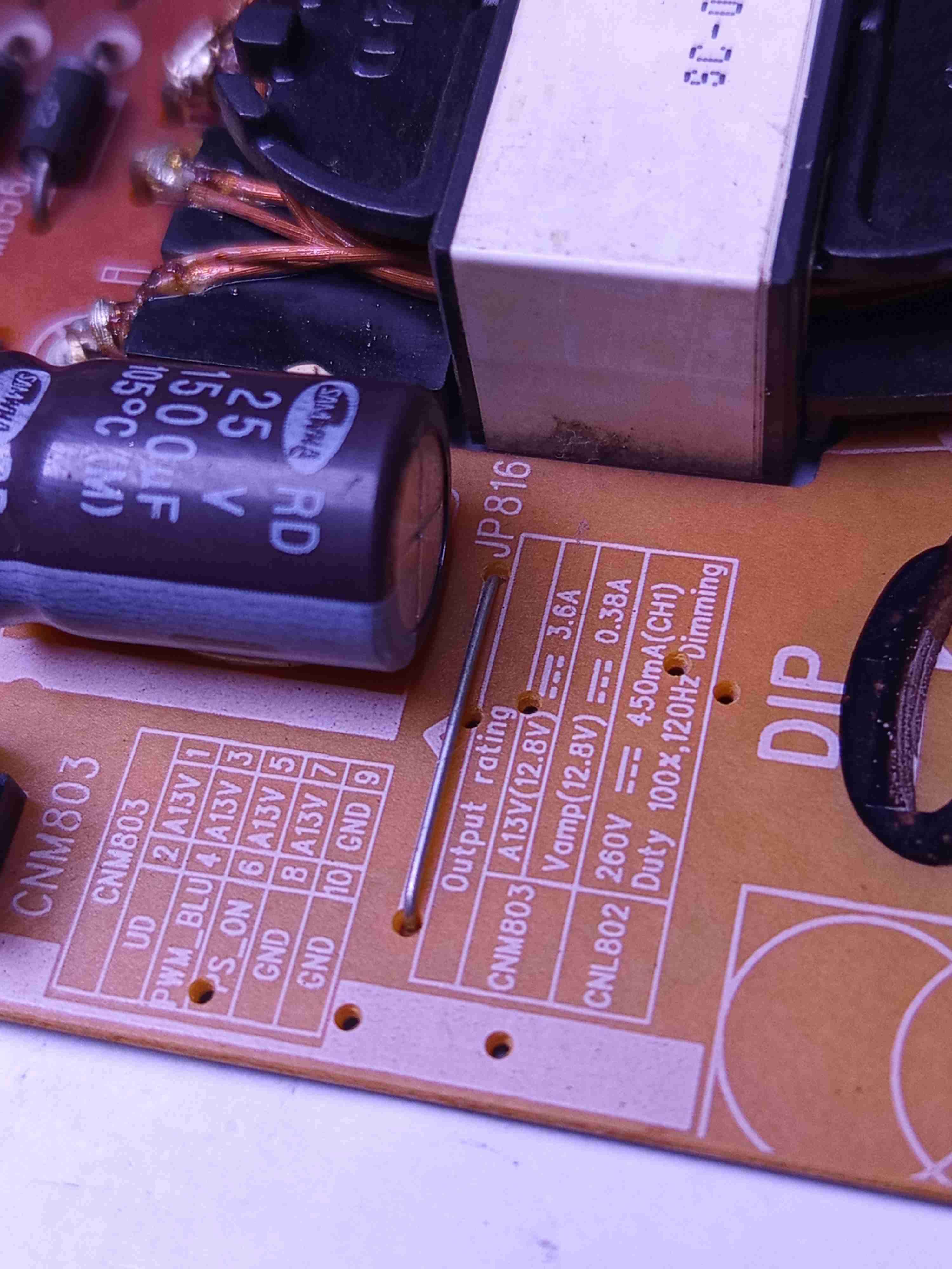 Fuente de poder televisor Samsung UN55J6300 - miniatura 2