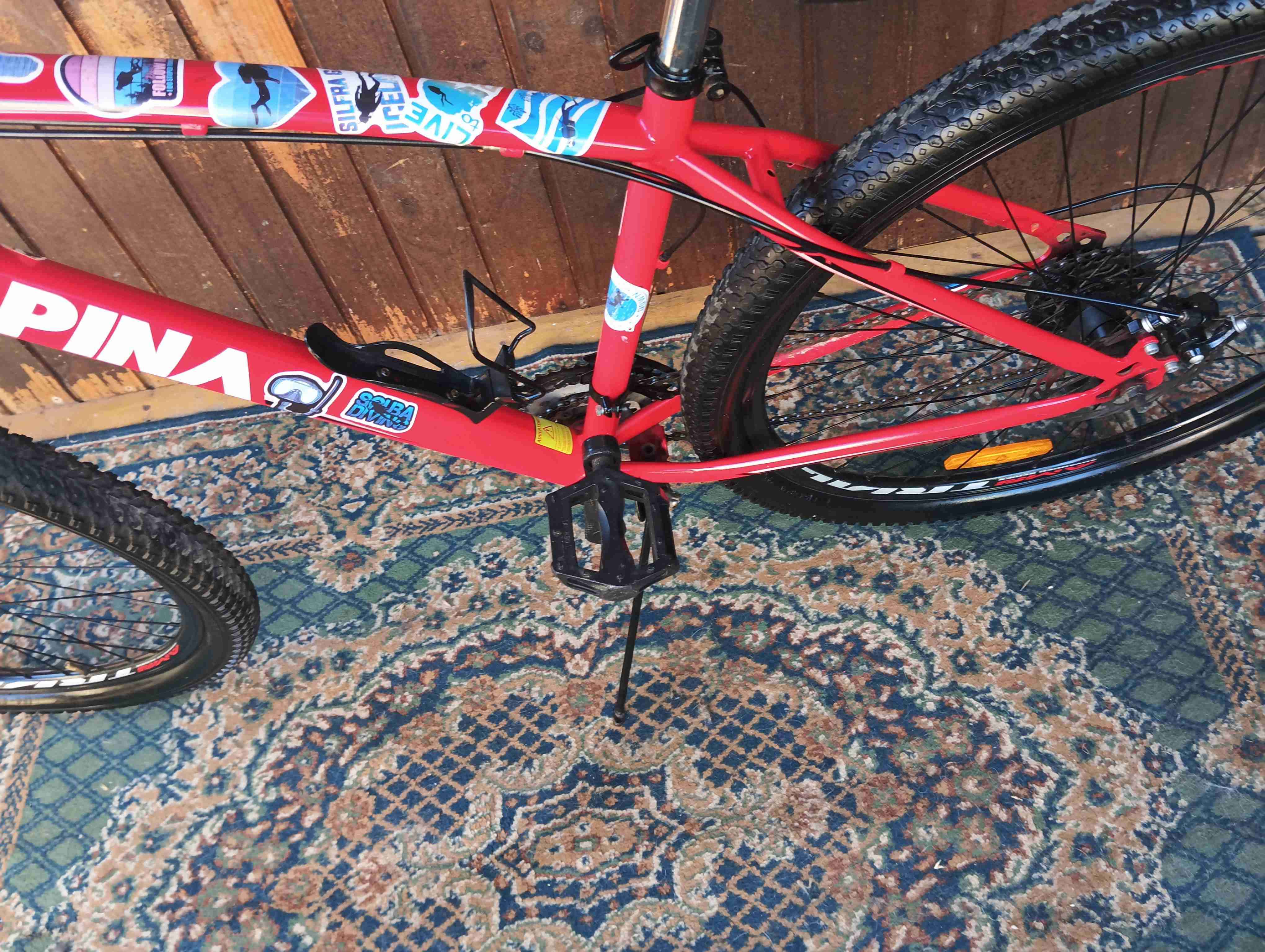 Bicicleta Alpina roja de montaña - miniatura 6