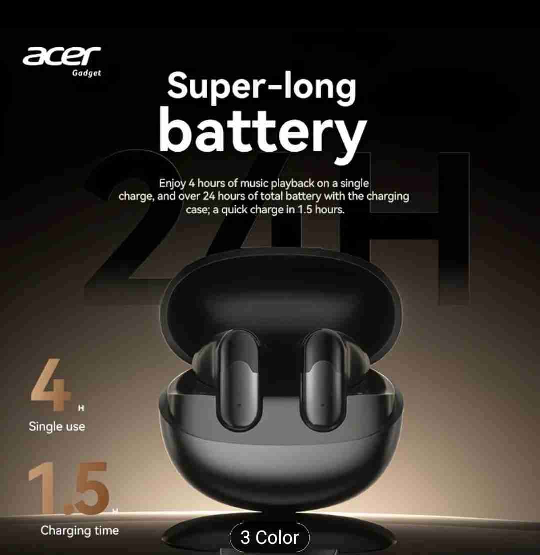 Auriculares inalámbricos negros Acer - miniatura 3