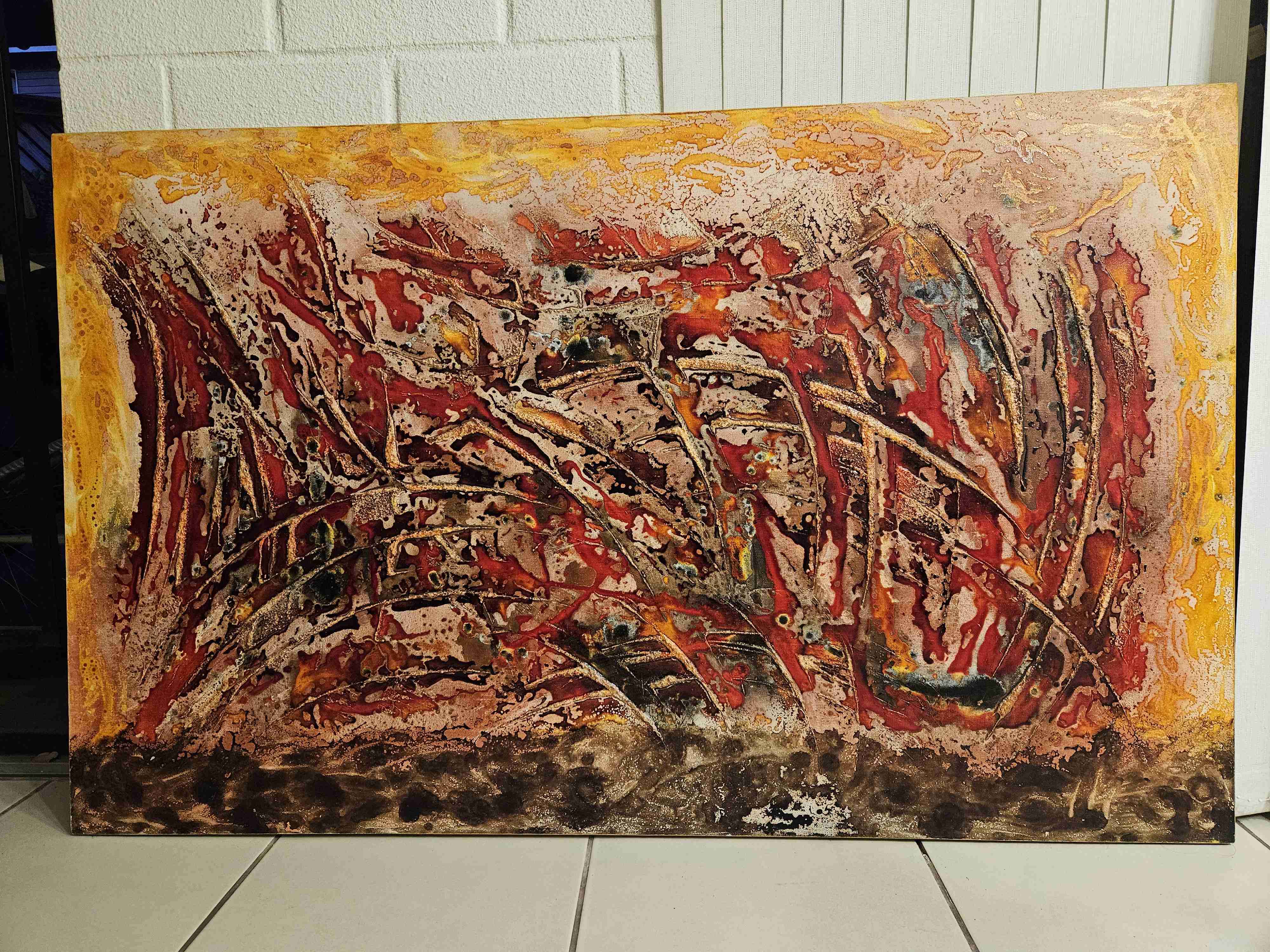 Cuadro abstracto grande Precio conversable - miniatura 3