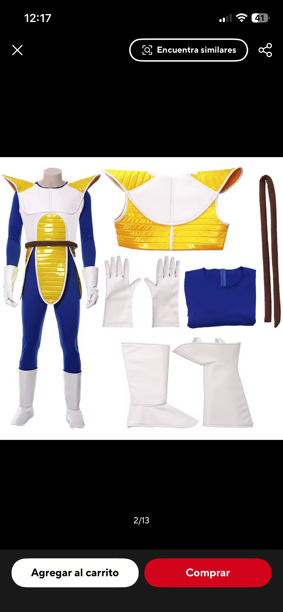 Disfraz de guerrero sayajin