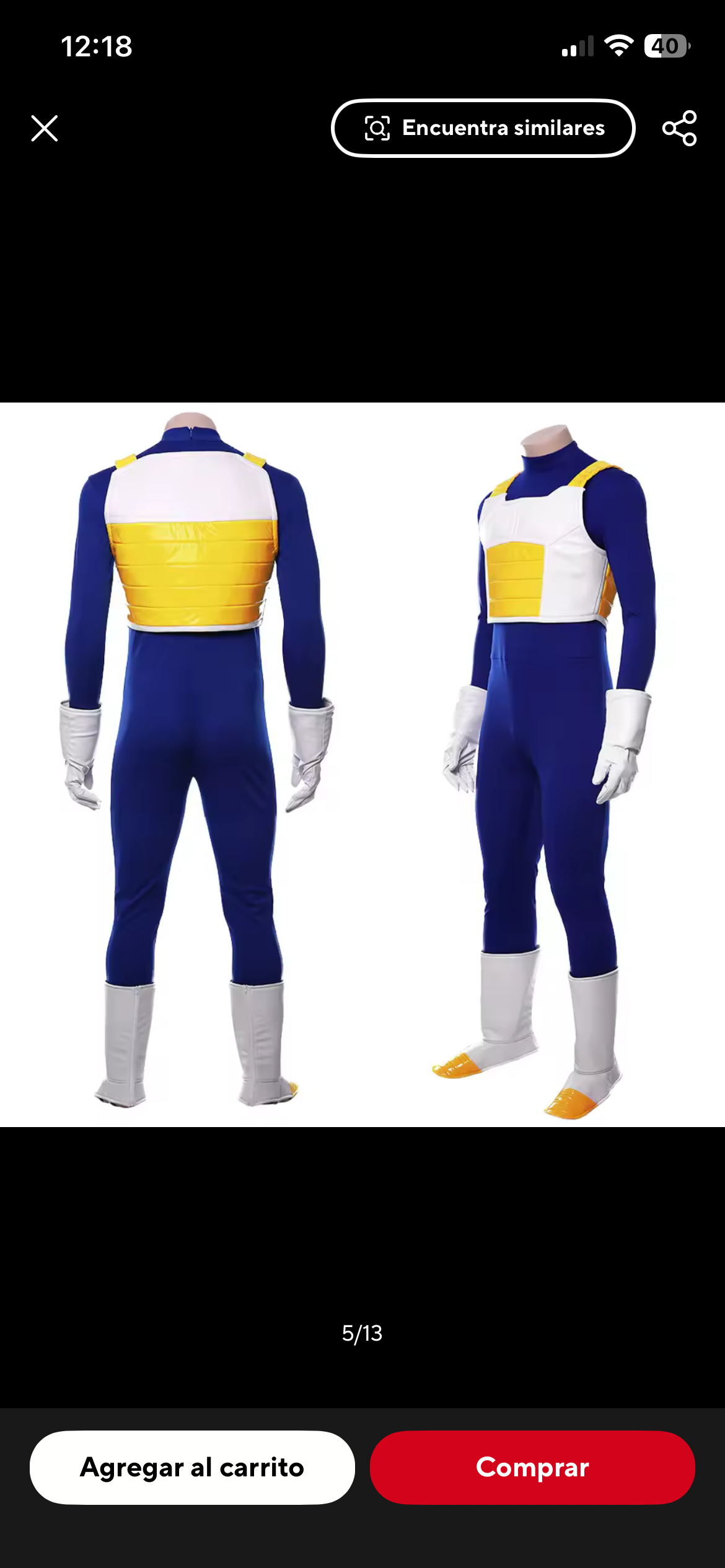 Disfraz de guerrero sayajin - miniatura 3