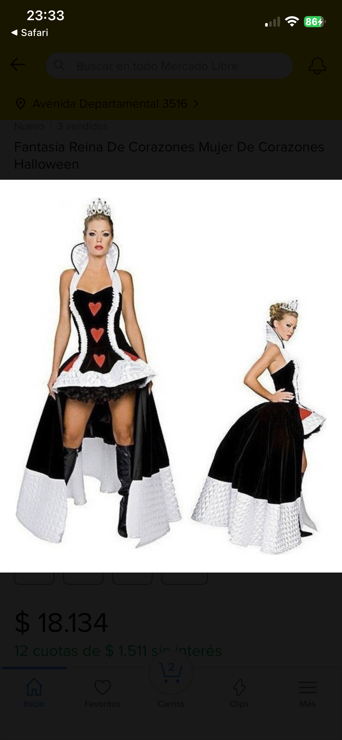 Disfraz Reina de Corazones mujer