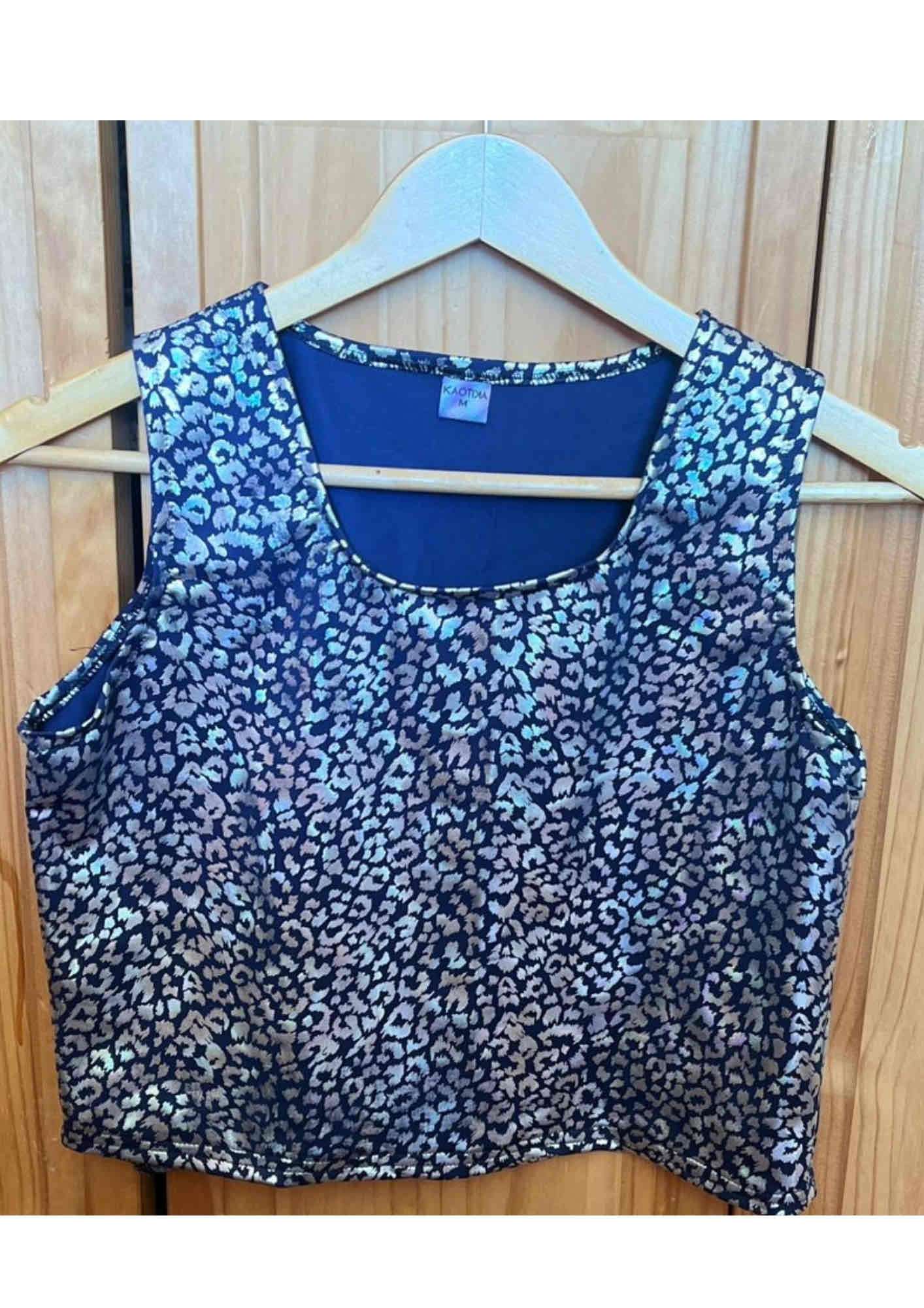 Blusa sin mangas estampada