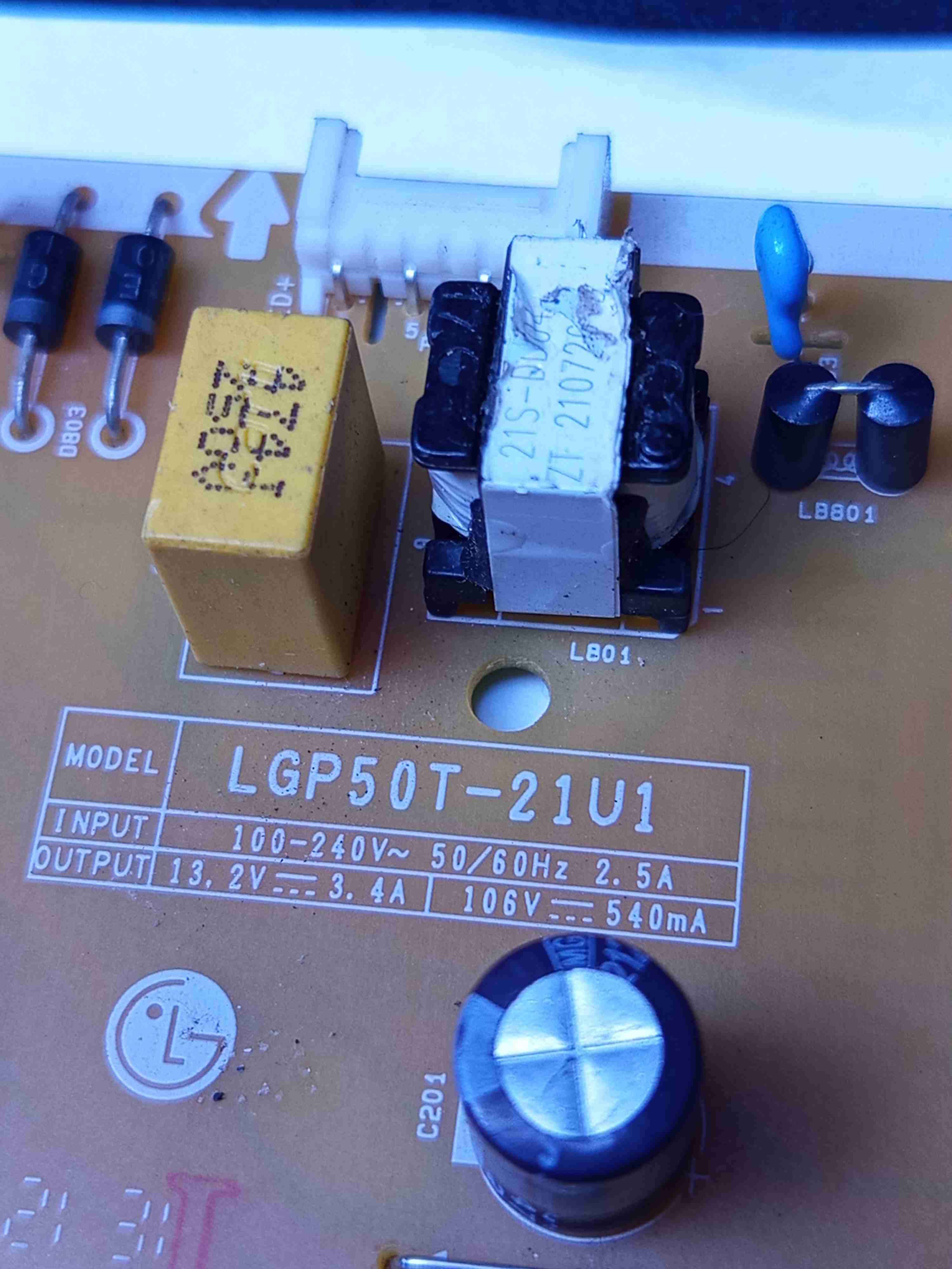 Fuente de poder televisor LG 50UP7750 - miniatura 2
