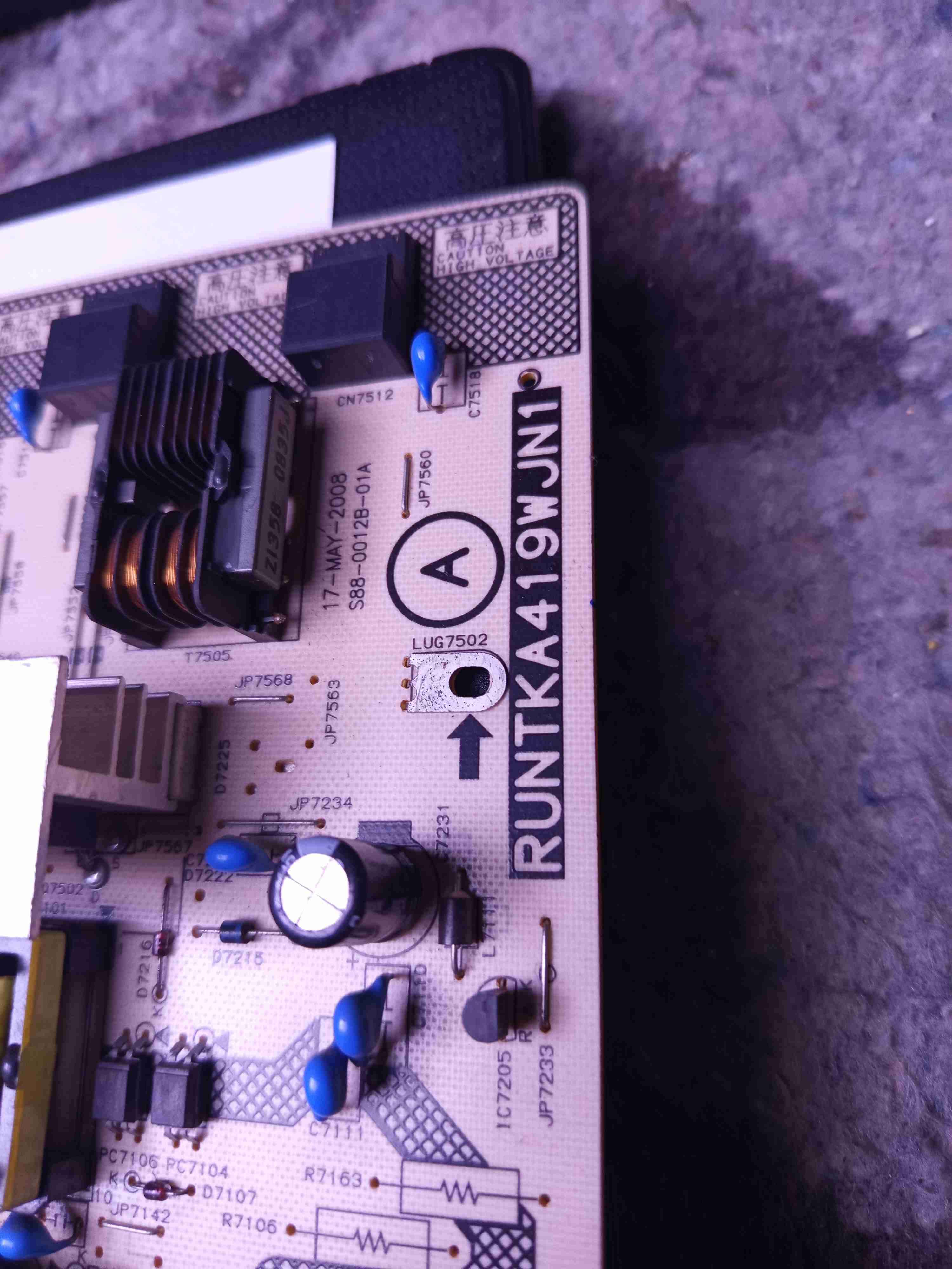Fuente de poder televisor Sharp LC32M44AL - miniatura 2