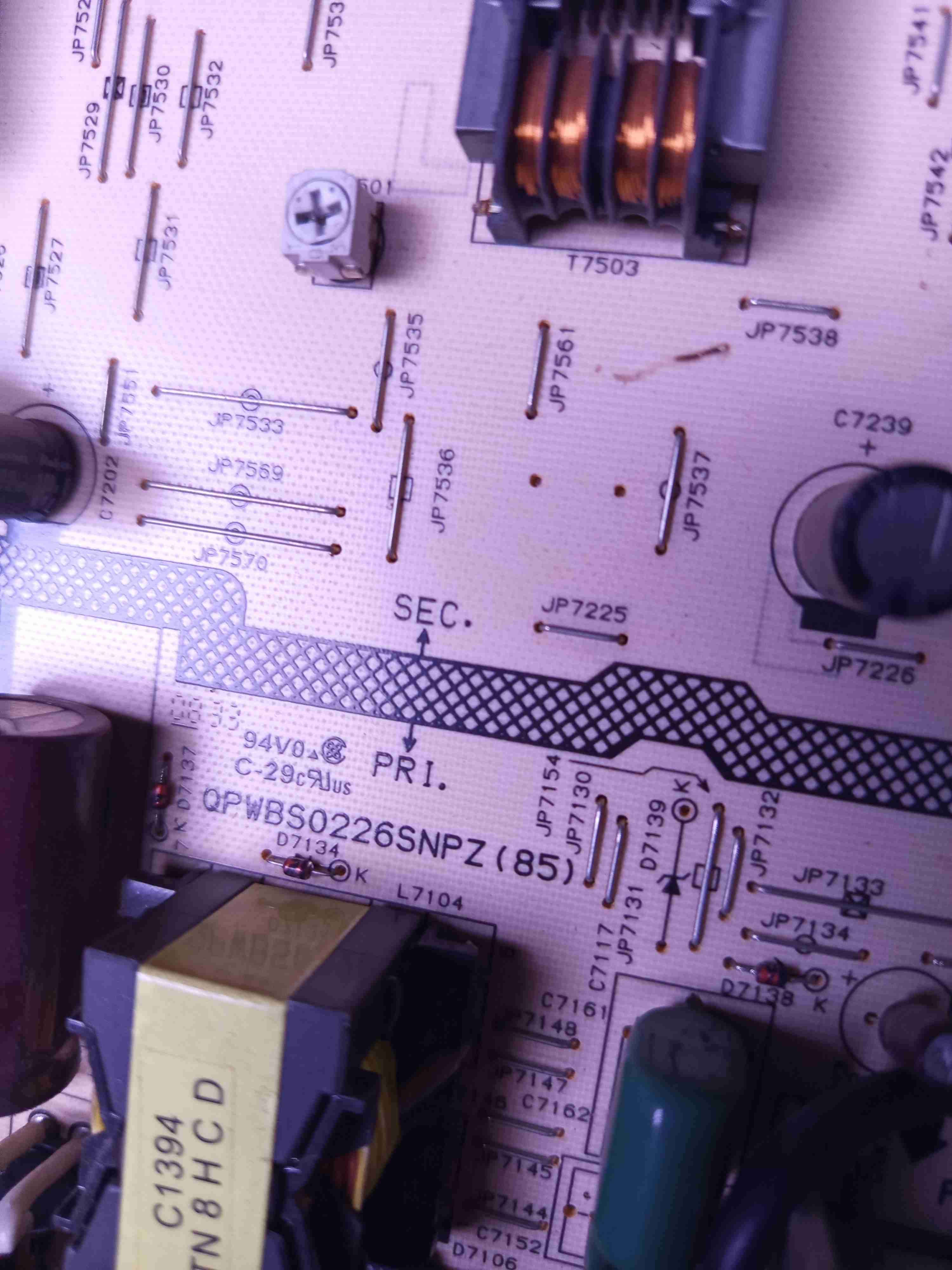Fuente de poder televisor Sharp LC32M44AL - miniatura 3