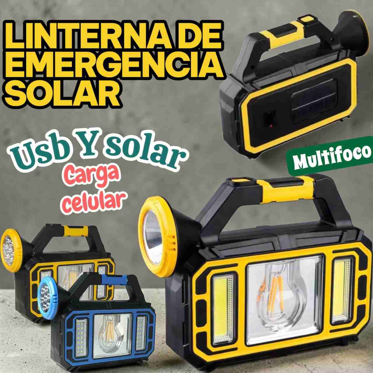 Linterna de emergencia solar multifoco