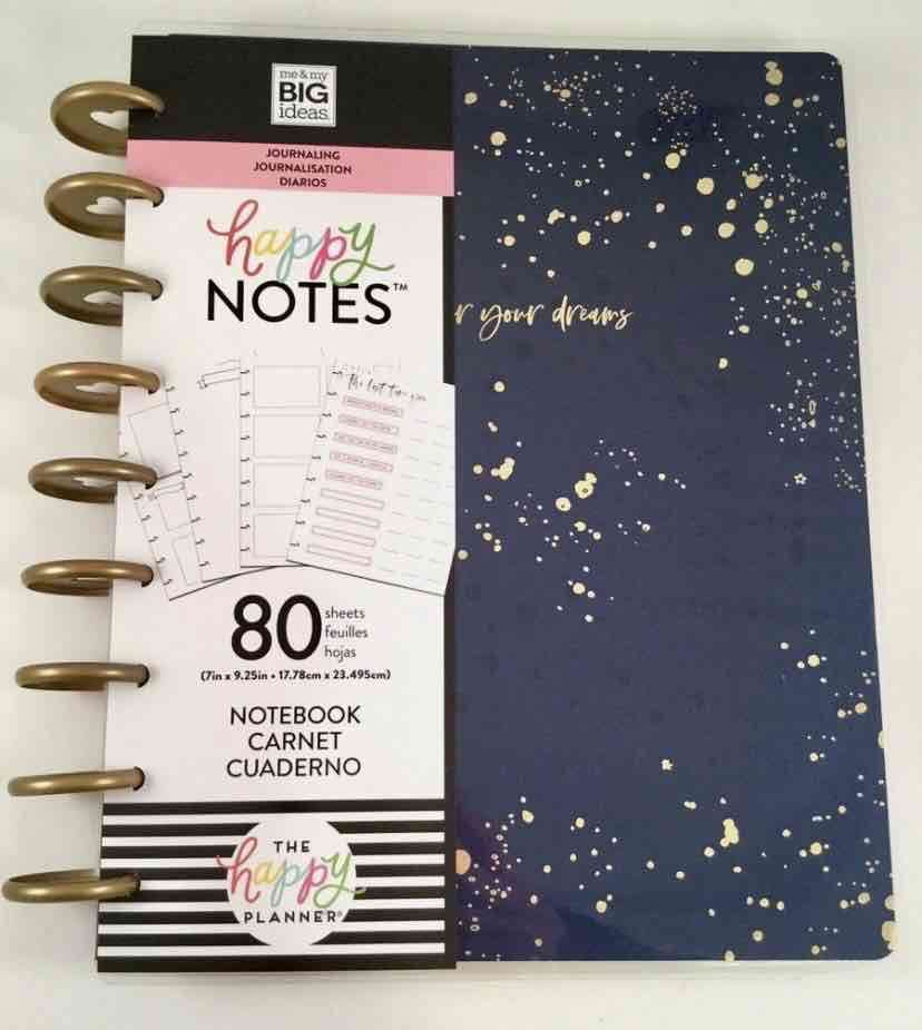 Cuaderno Happy Notes azul con anillos