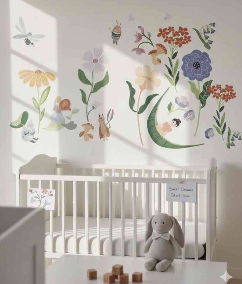 Vinilos decorativos florales para pared - miniatura 2