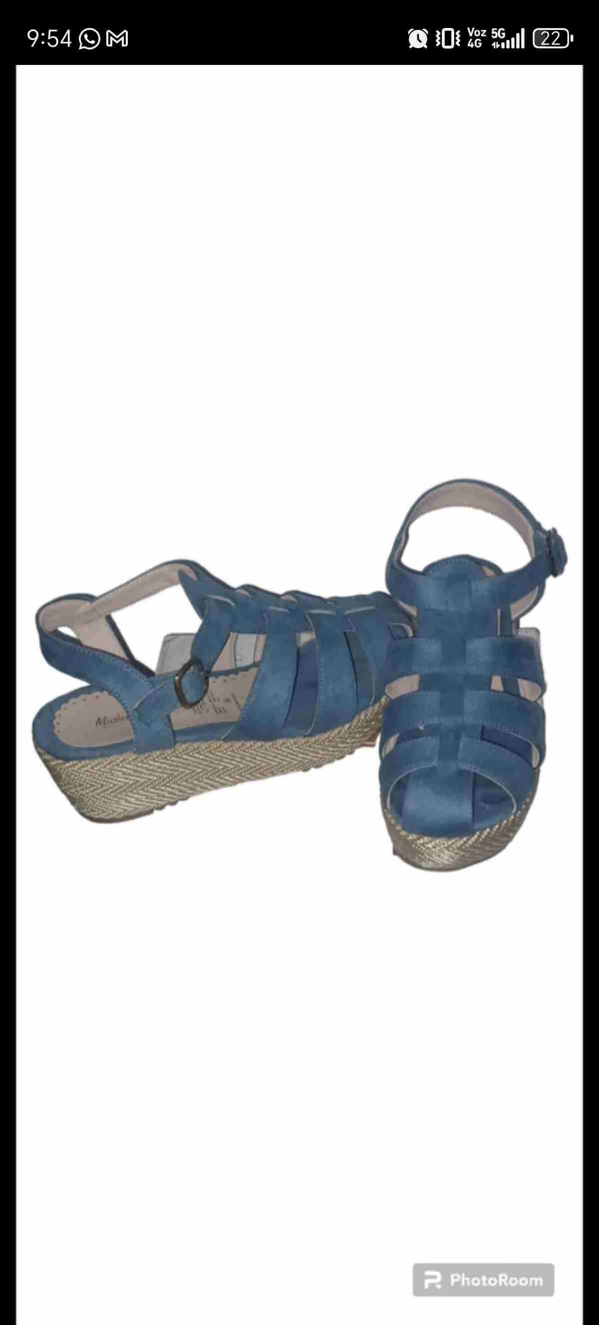 Chalas Plataformas azules Calzados Izalé - miniatura 2