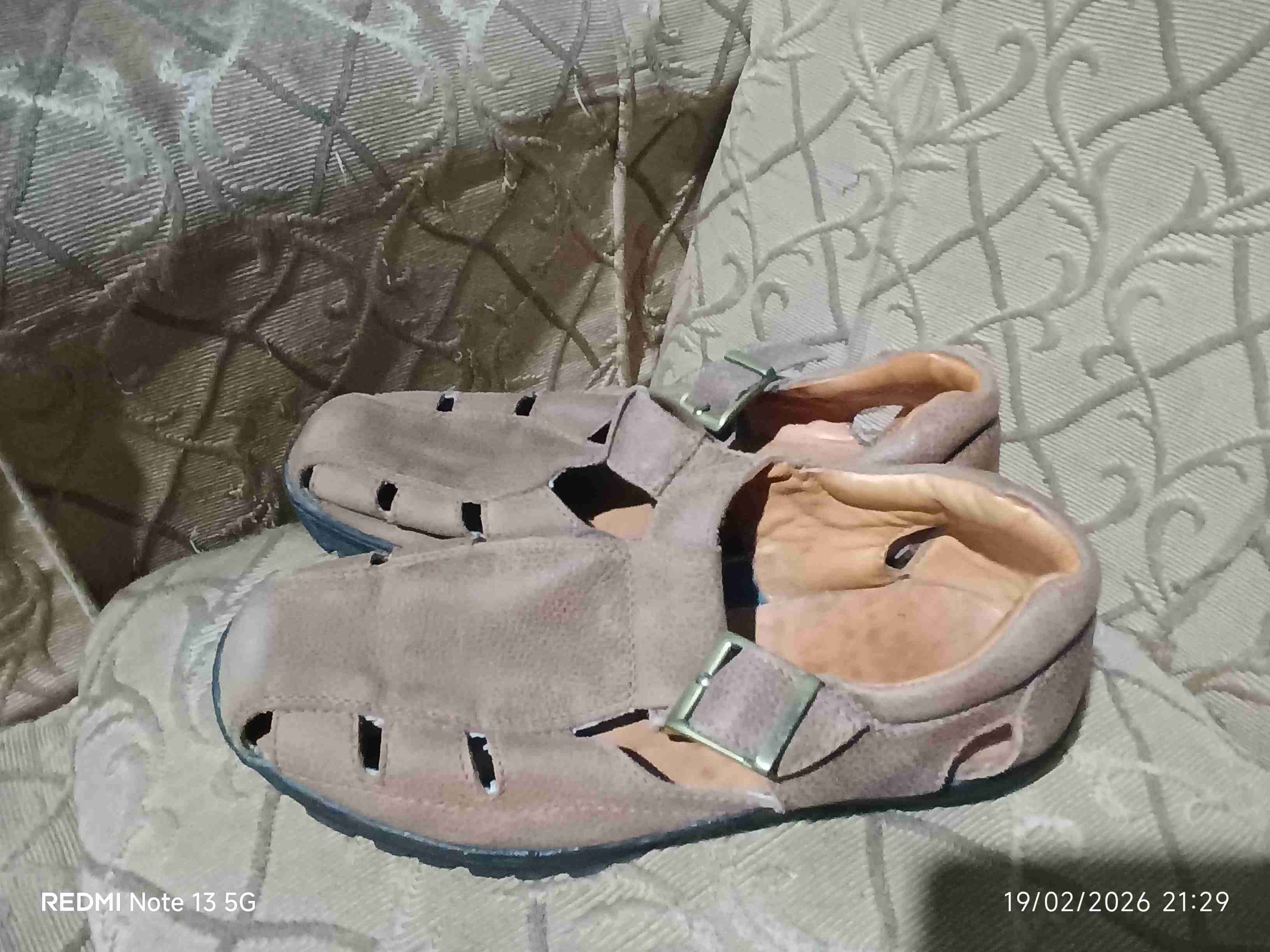 Sandalias de hombre beige - miniatura 2
