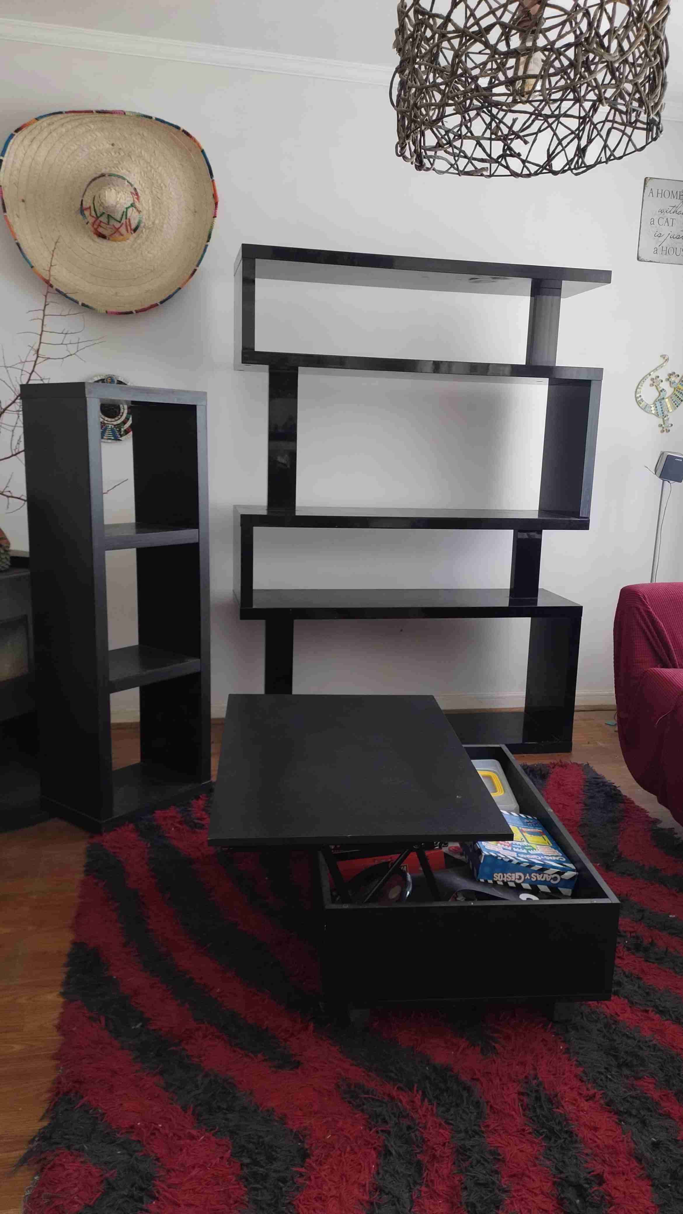 Juego de estanterías modernas negras - miniatura 2