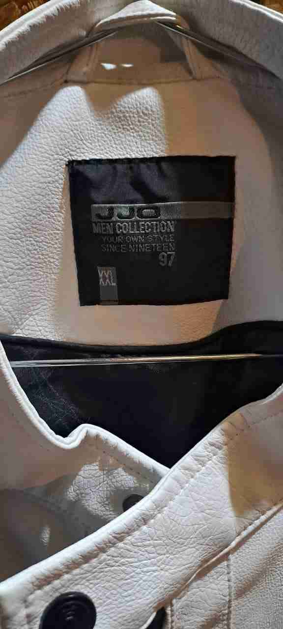 Chaqueta de cuero blanca jjo - miniatura 2