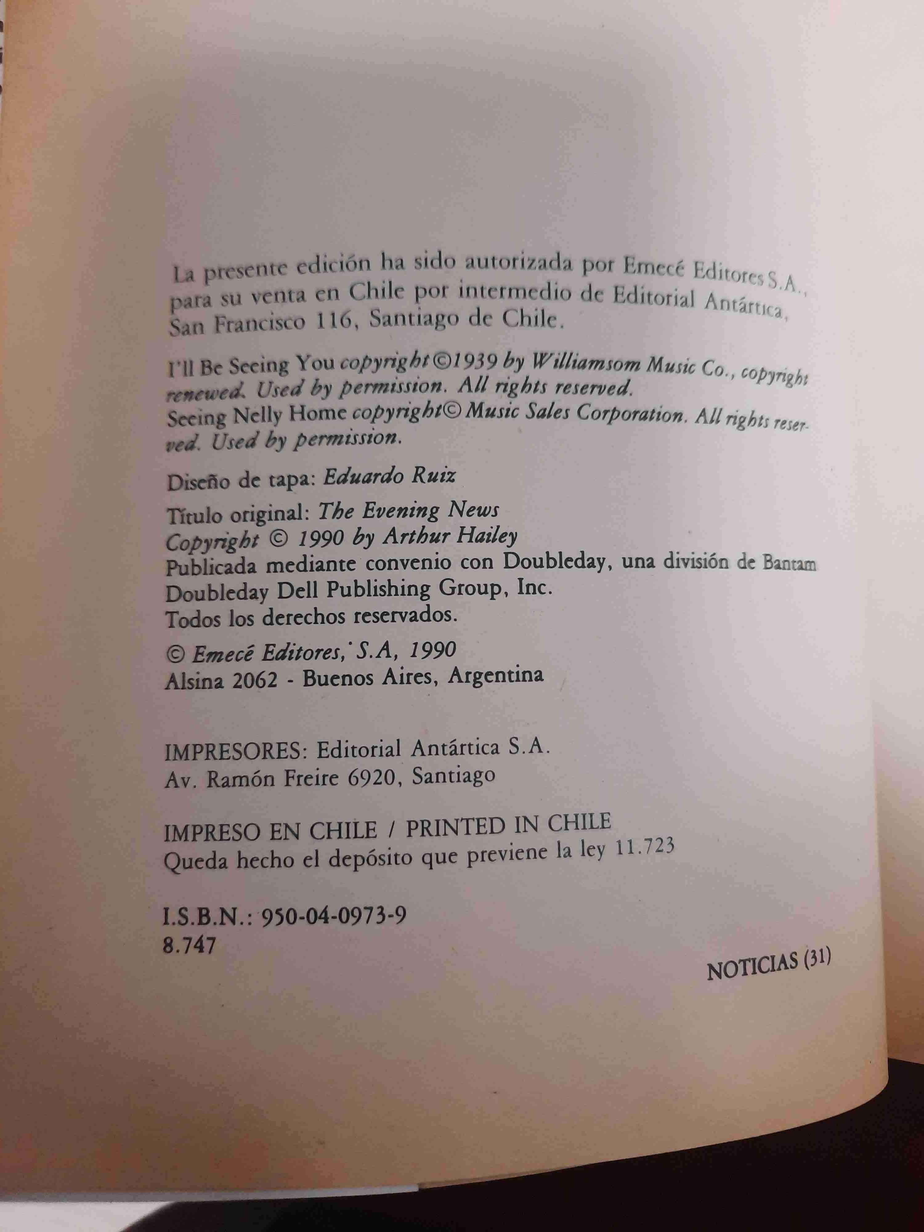 Noticias de la Tarde - Arthur Hailey - miniatura 4