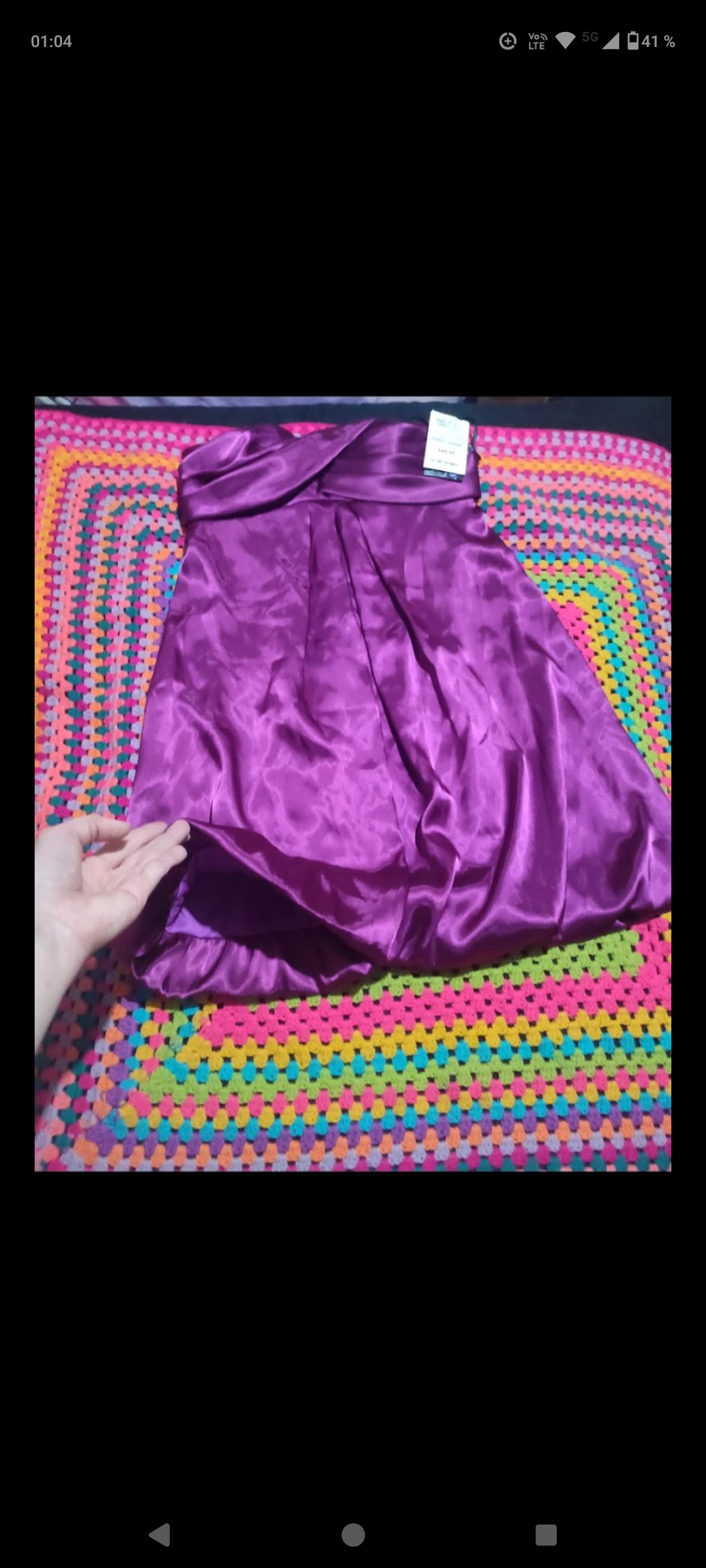 Vestido strapless burdeos - miniatura 5