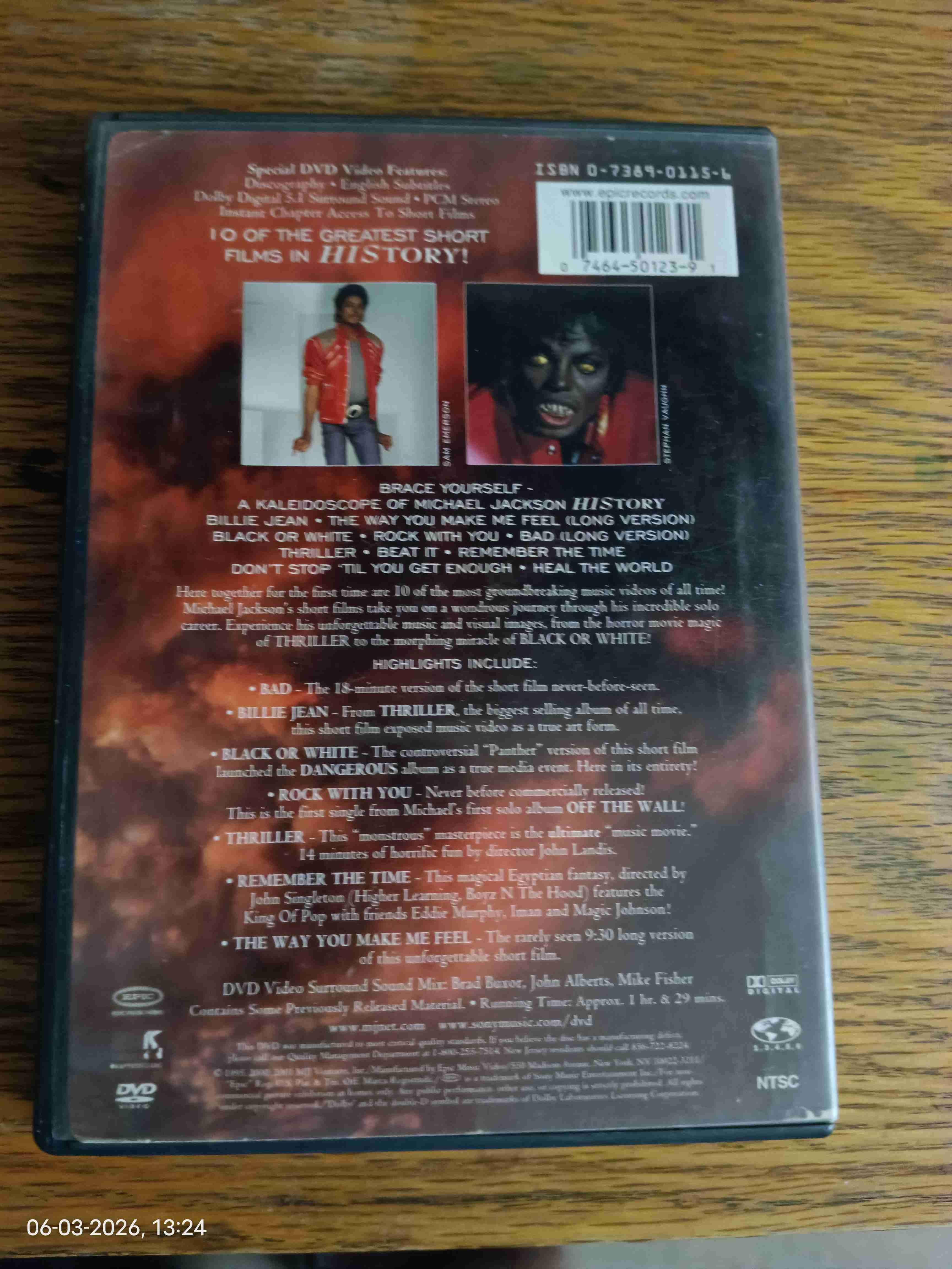 DVD Michael Jackson Video Greatest Hits - miniatura 2