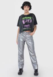 Pantalones plateados brillantes - miniatura 2