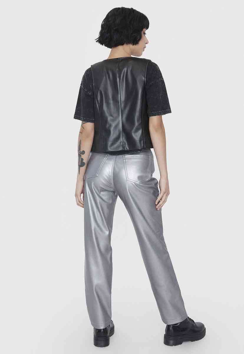 Pantalones plateados brillantes - miniatura 3