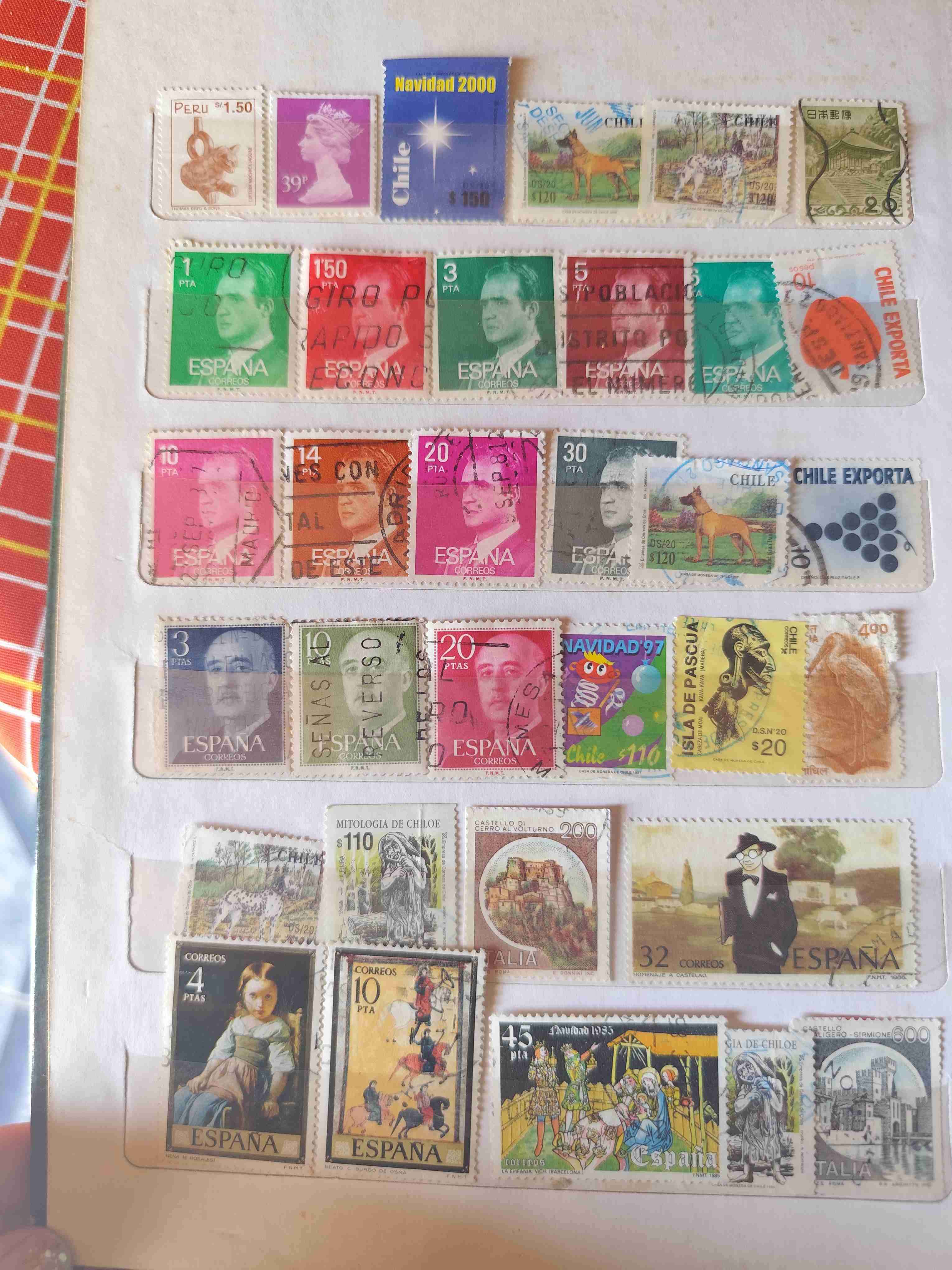 Colección de sellos variados