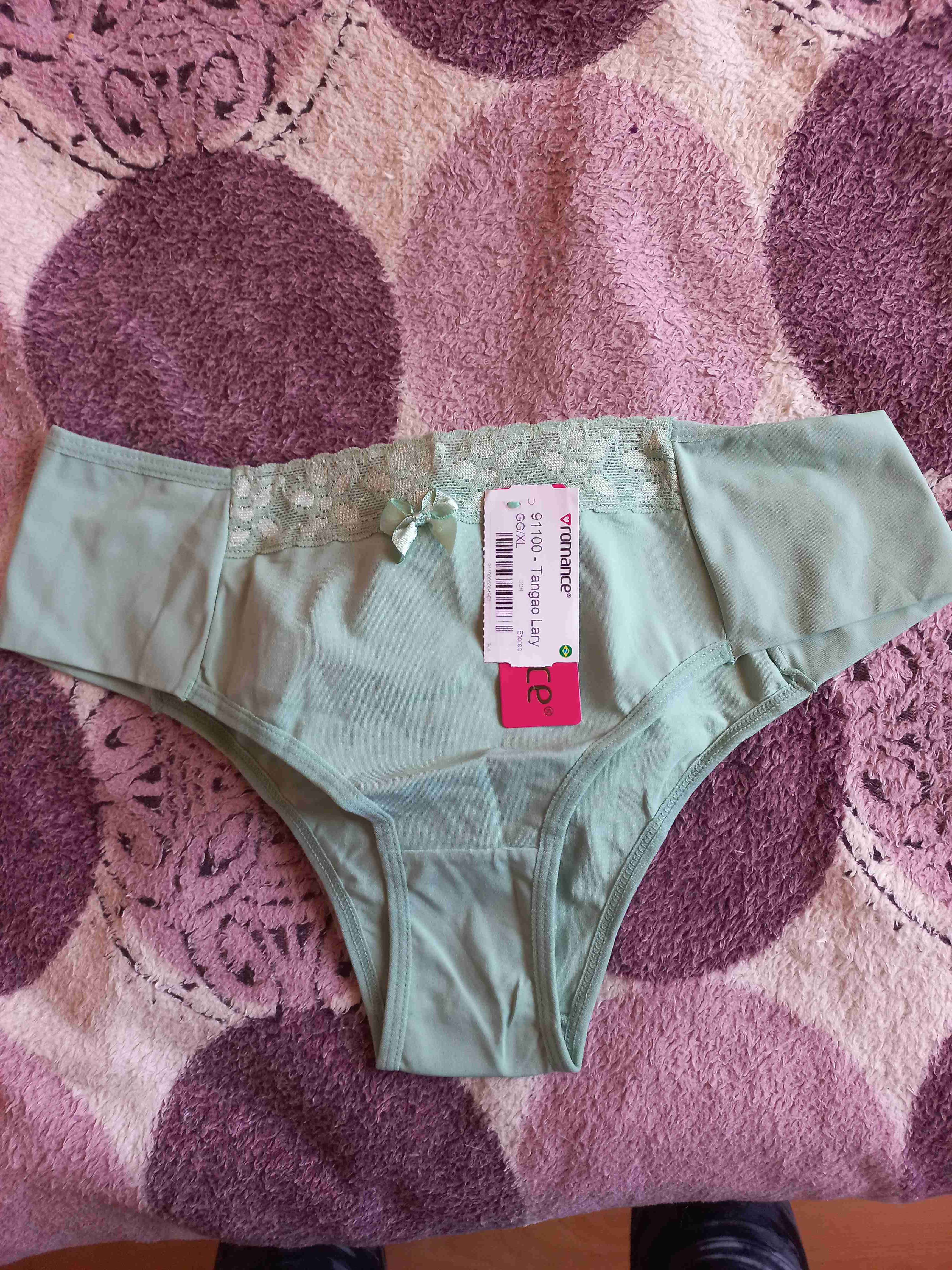 Calzón verde con encaje talla xl