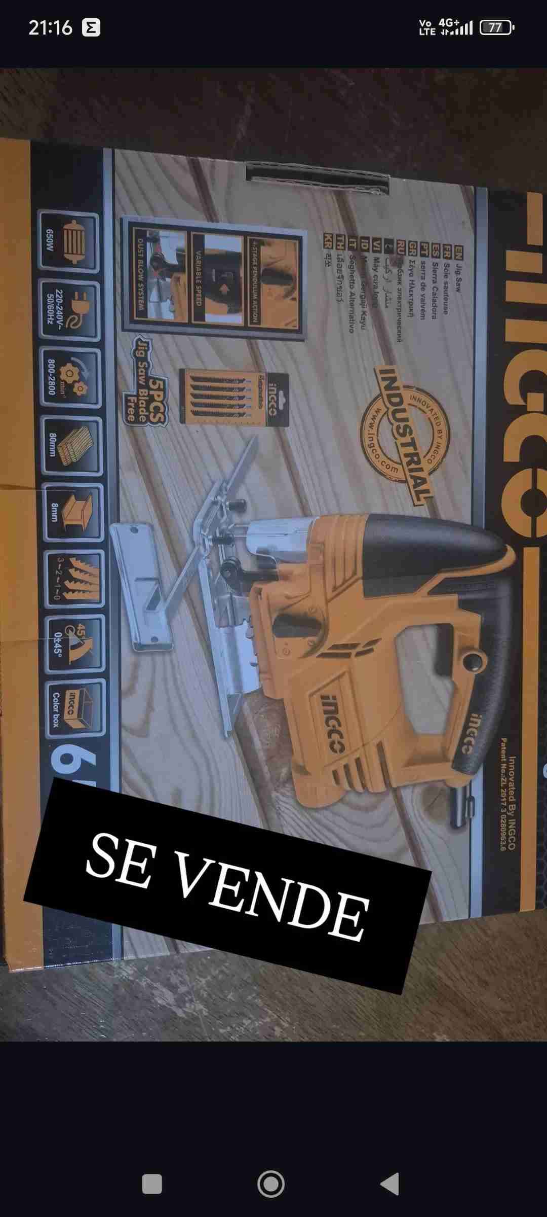 Sierra caladora Ingco nueva