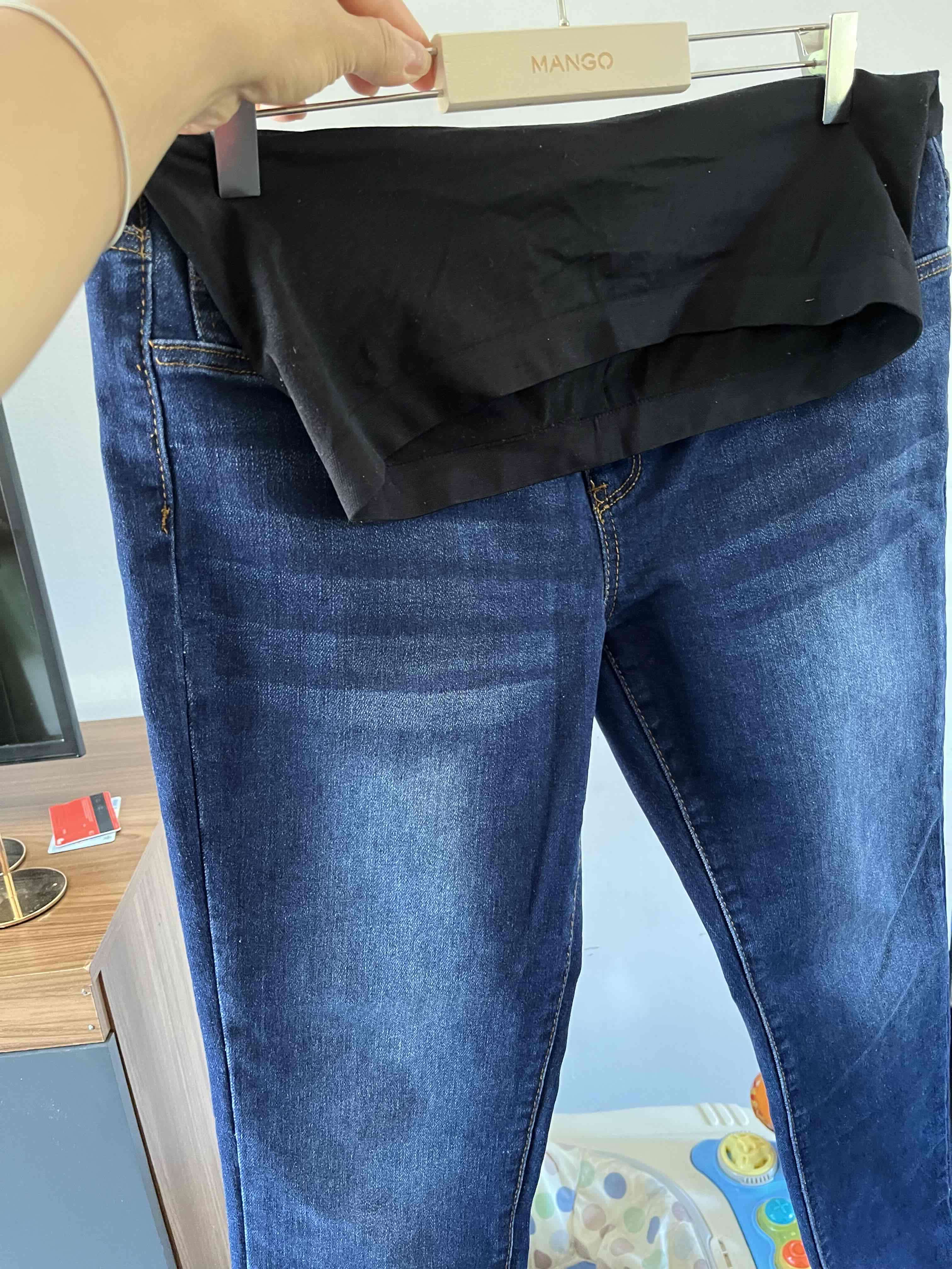 Jeans maternales azul oscuro - miniatura 4