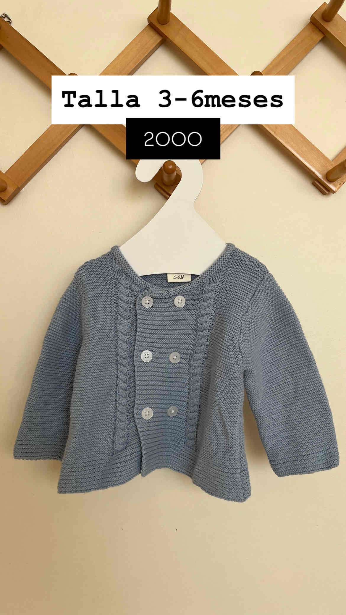 Chaleco de bebé azul 3-6 meses