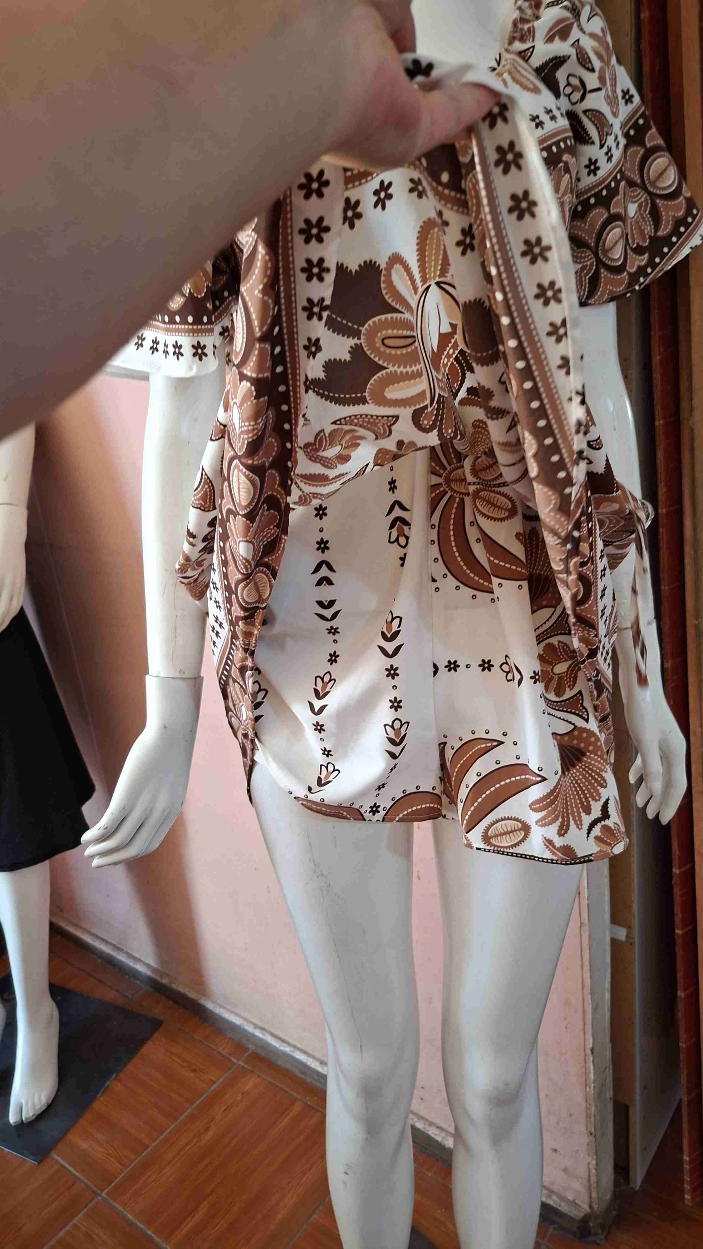 Vestido brasileño floral marrón - miniatura 3