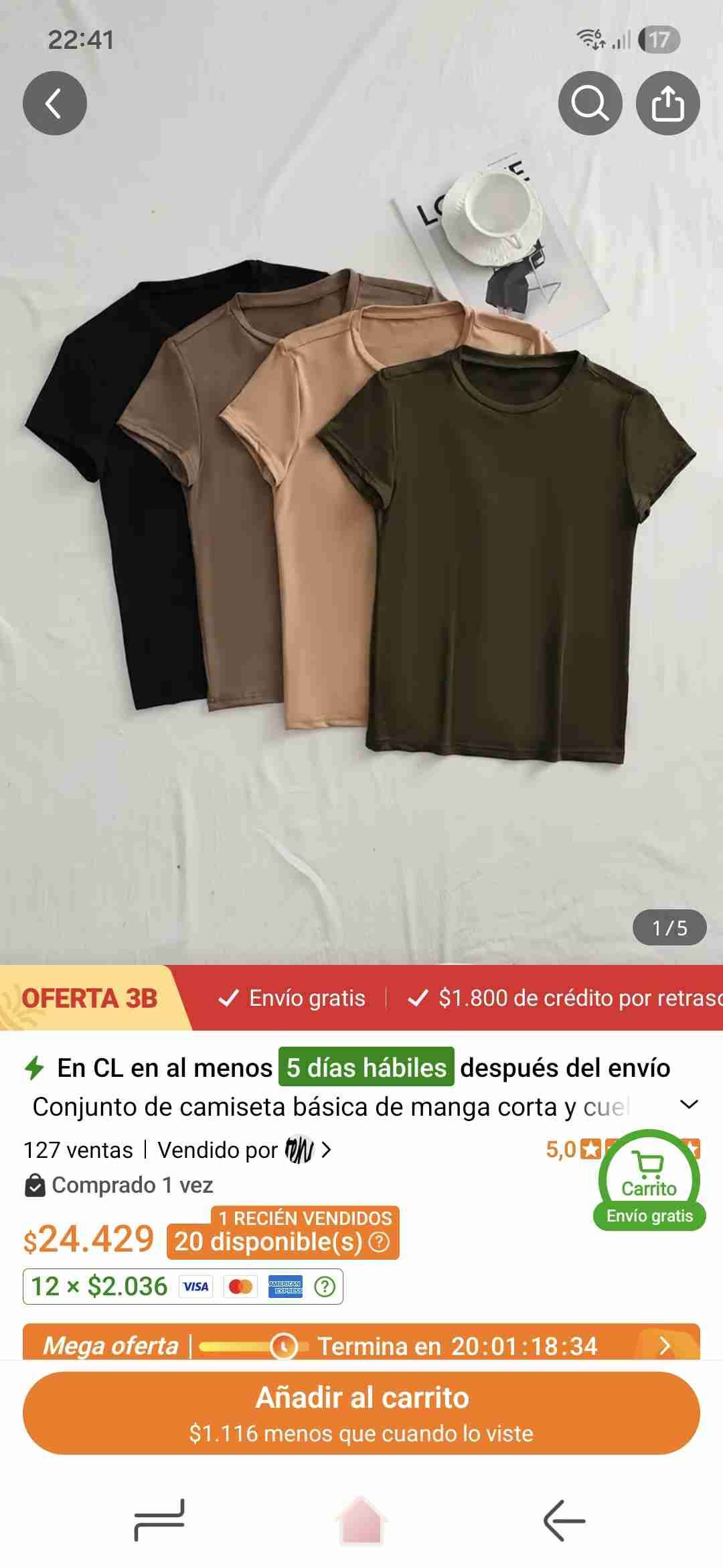 Conjunto de camisetas básicas s/m